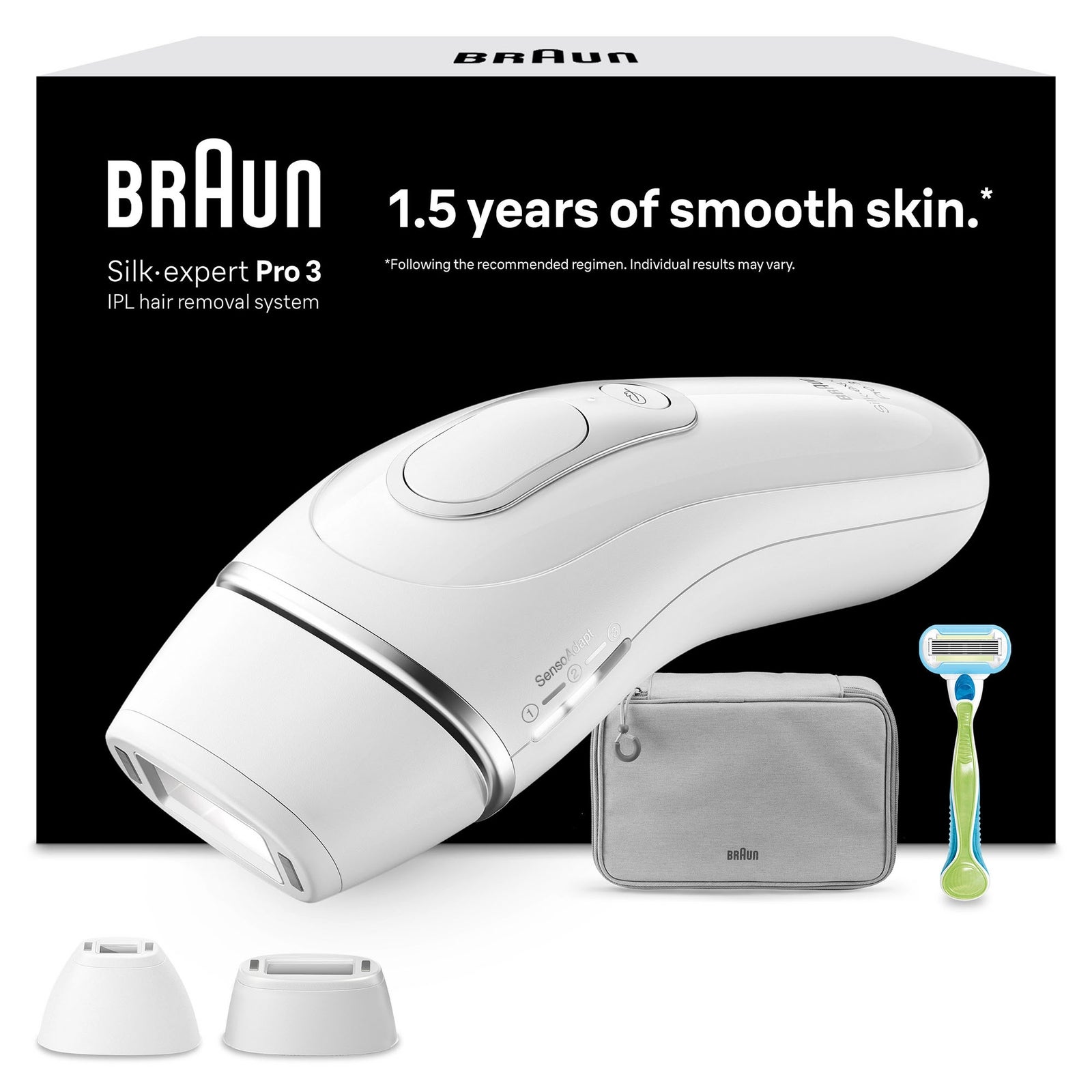 Braun PL3122 IPL Silk expert Pro 3 Haarentfernung Weiß/Silber (2 Aufsätze) - Image 5