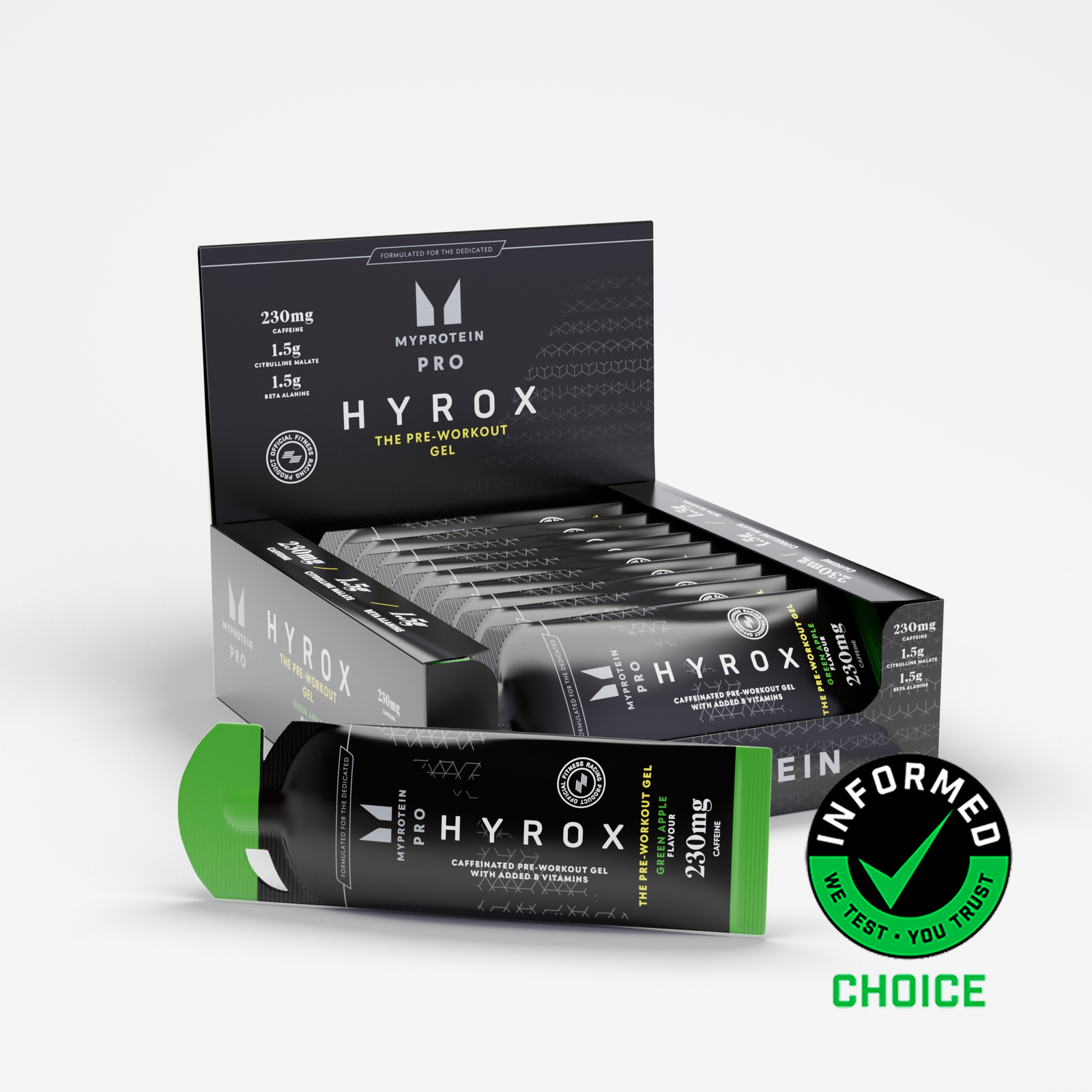 Image of Gel Pre-Allenamento - 12 x 50g - Green Apple (HYROX Edition)