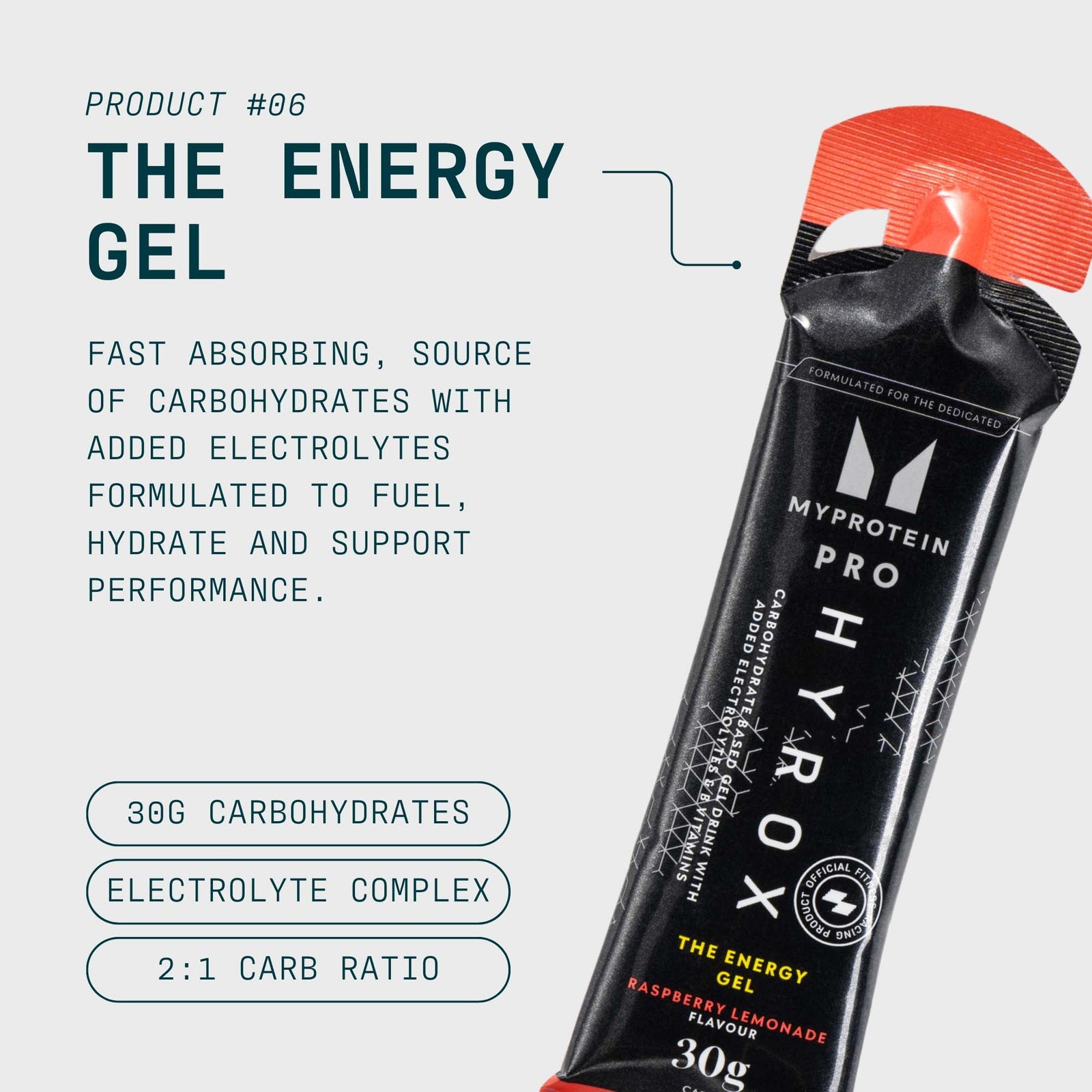 Myprotein THE Energy Gel - HYROX - 60ml - Raspberry Lemonade