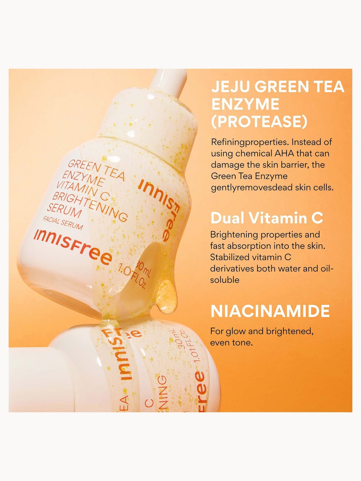 INNISFREE Green Tea Enzyme Vitamin C Brightening Serum 30ml 4