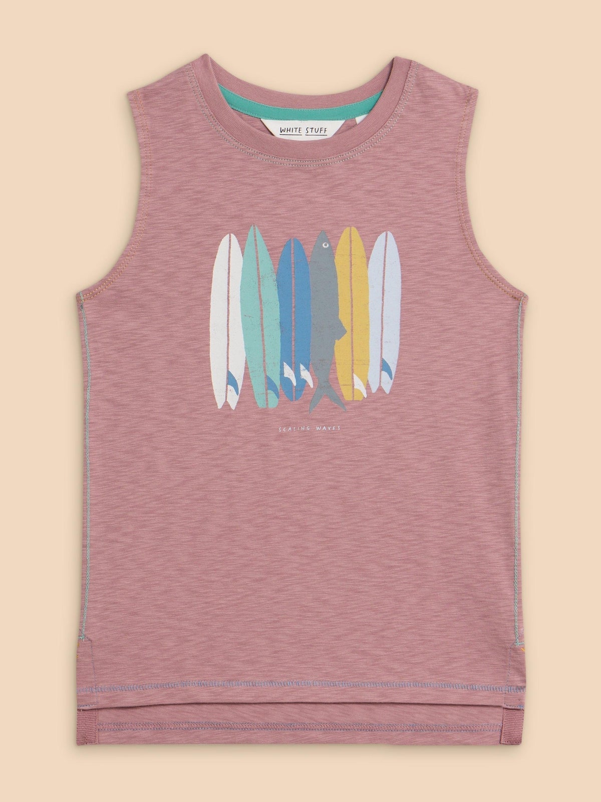 Ärmelloses T-Shirt mit Surfbrettmotiv - 3-4
