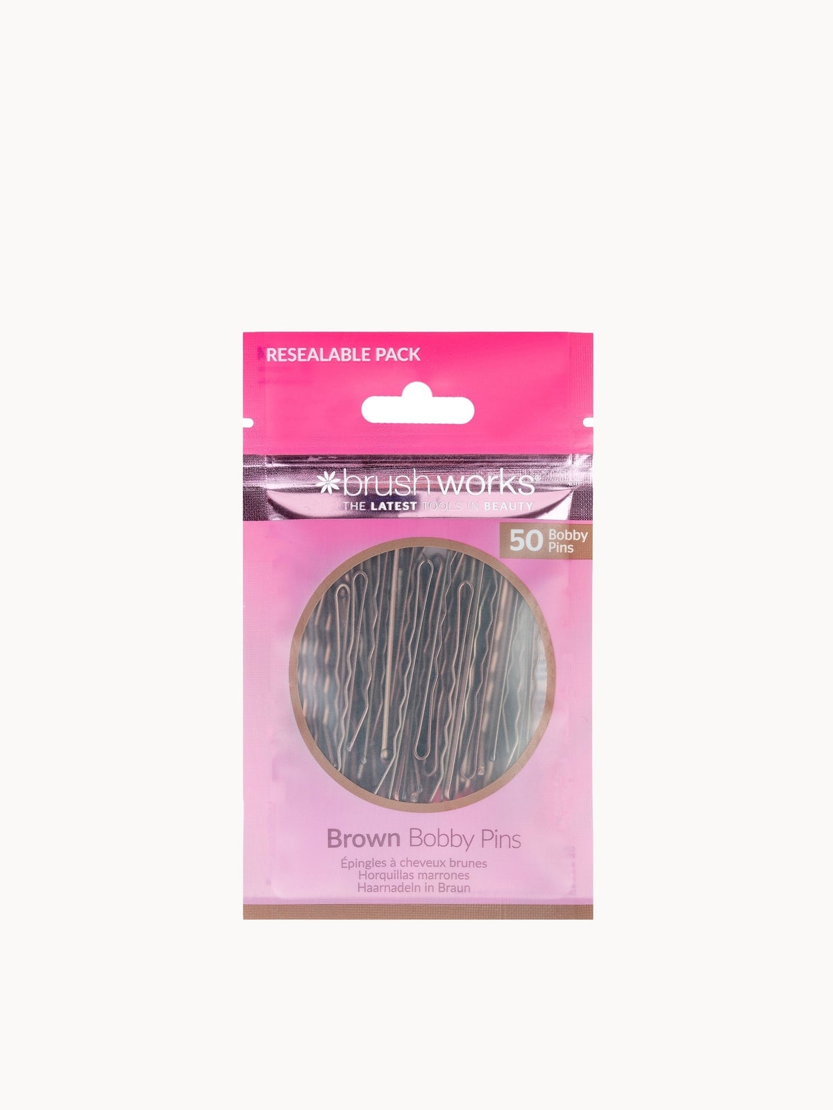 brushworks Brown Bobby Pins