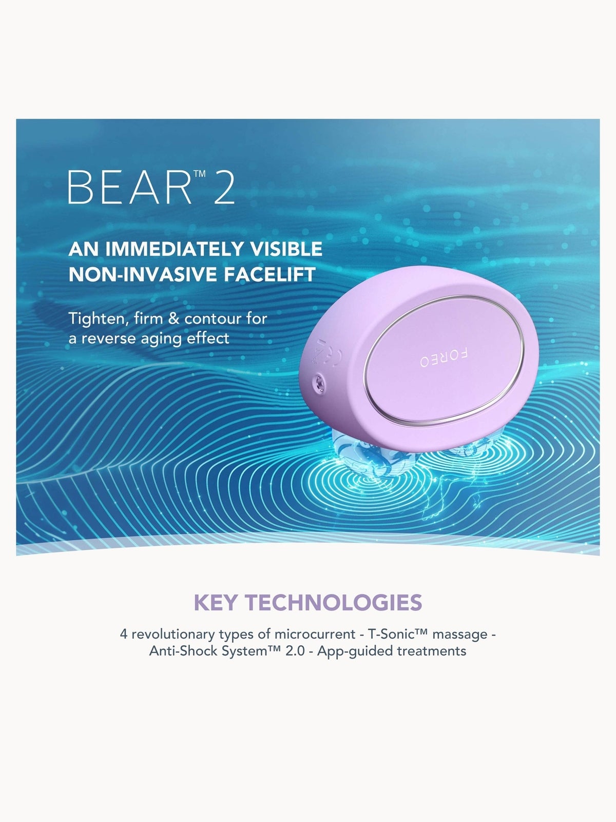 FOREO BEAR 2 Firm and Lift Supercharged Set - Lavender 4