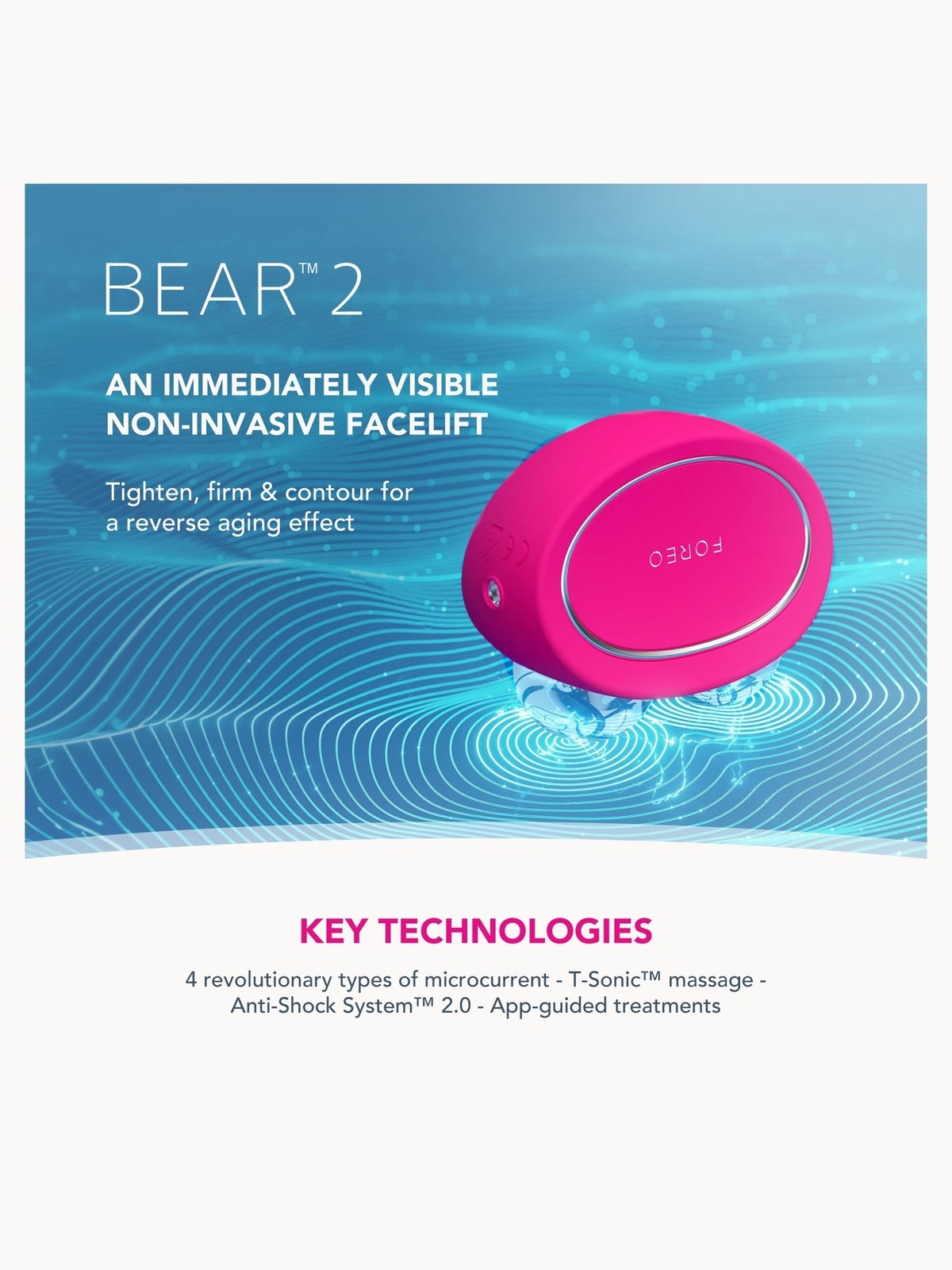 FOREO BEAR 2 Firm and Lift Supercharged Set - Fuchsia 4