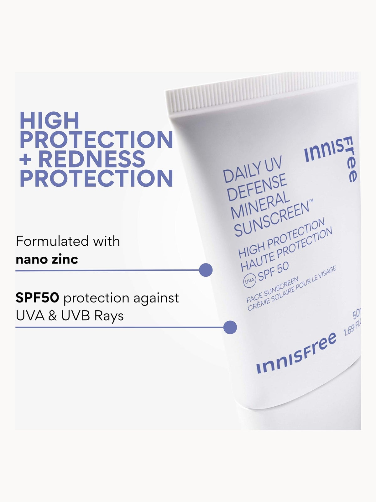 INNISFREE Daily UV Defense Mineral Sunscreen SPF 50 50ml 4