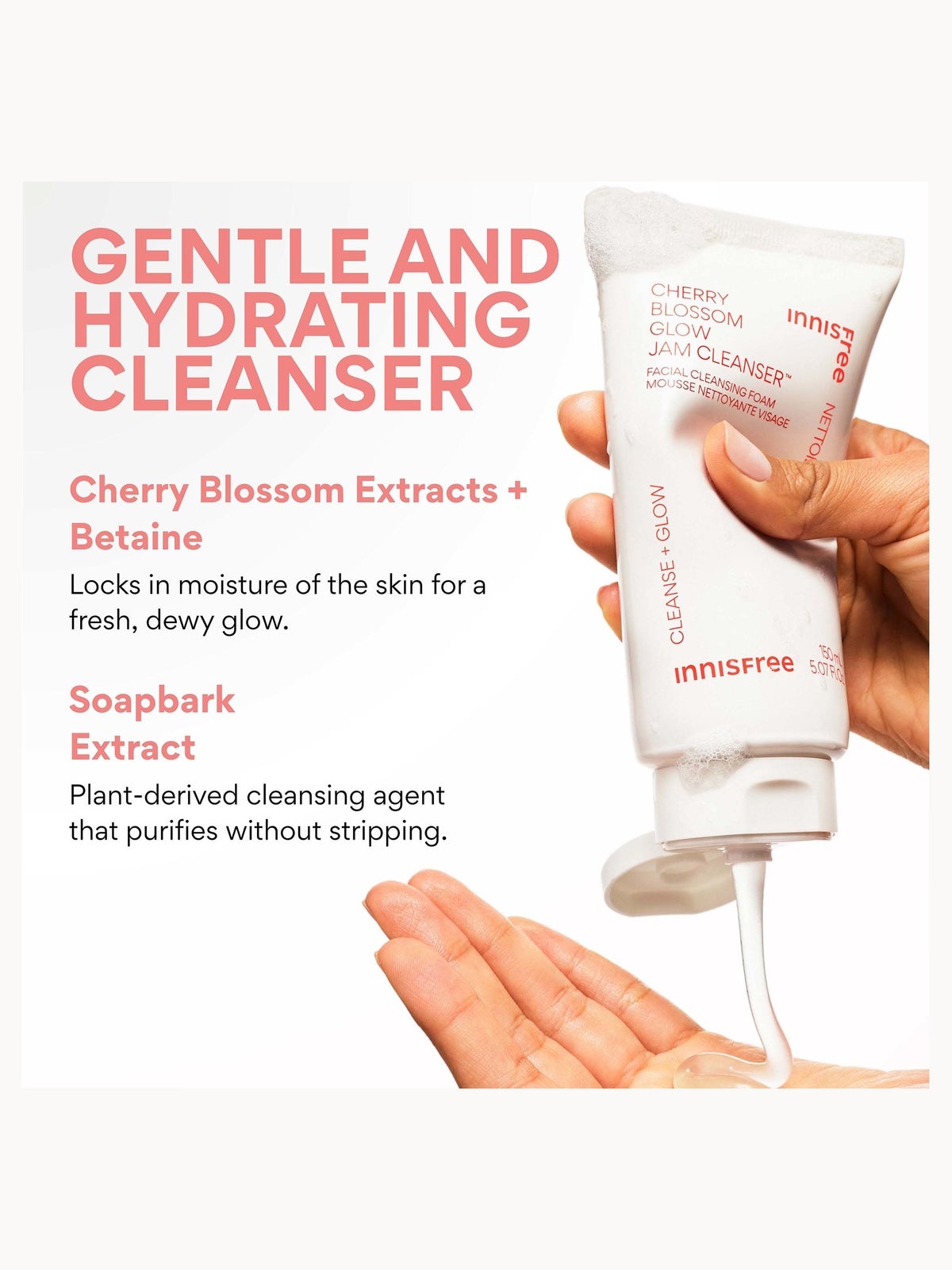 INNISFREE Cherry Blossom Glow Jam Cleanser 150ml 3