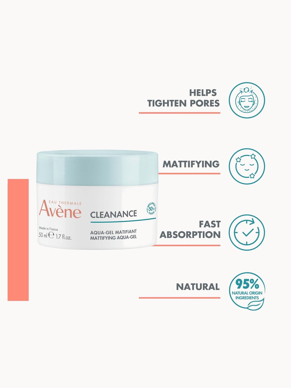 Avène Cleanance Mattifying Aqua-Gel for Oily Skin 50ml 3
