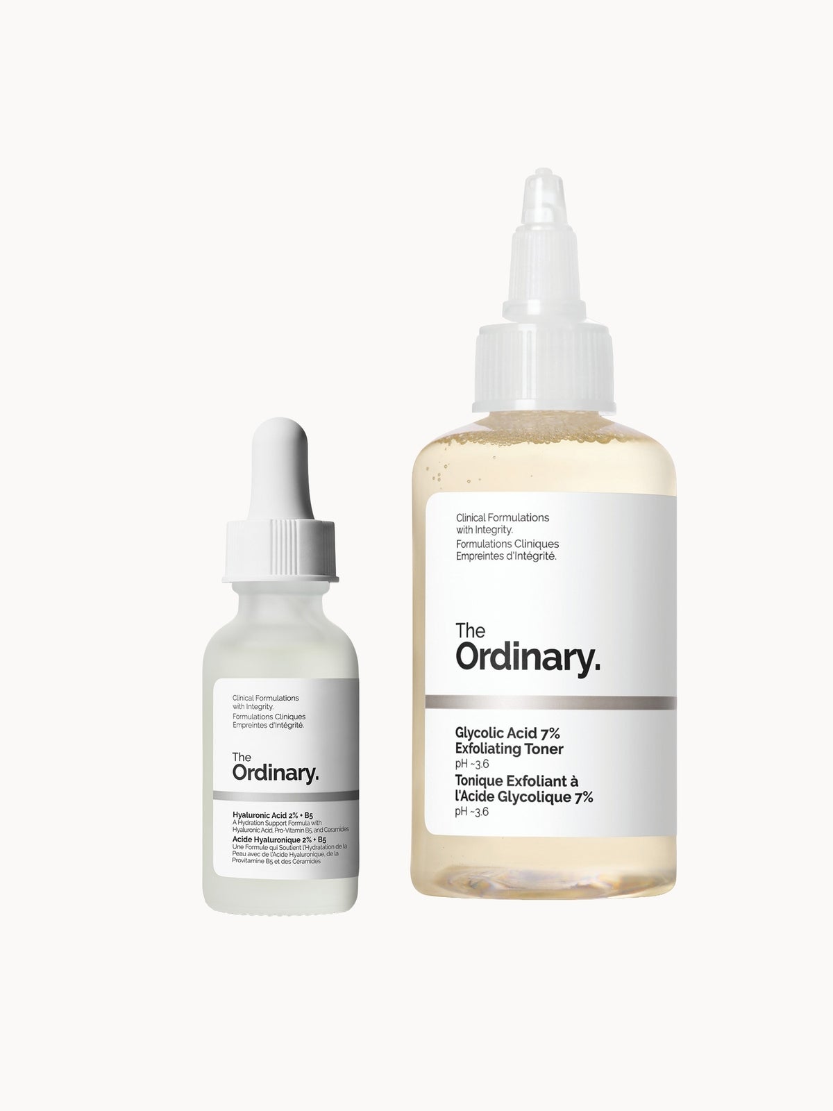 The Ordinary The Glow Collection for Radiant Skin with Hyaluronic and Glycolic Acid