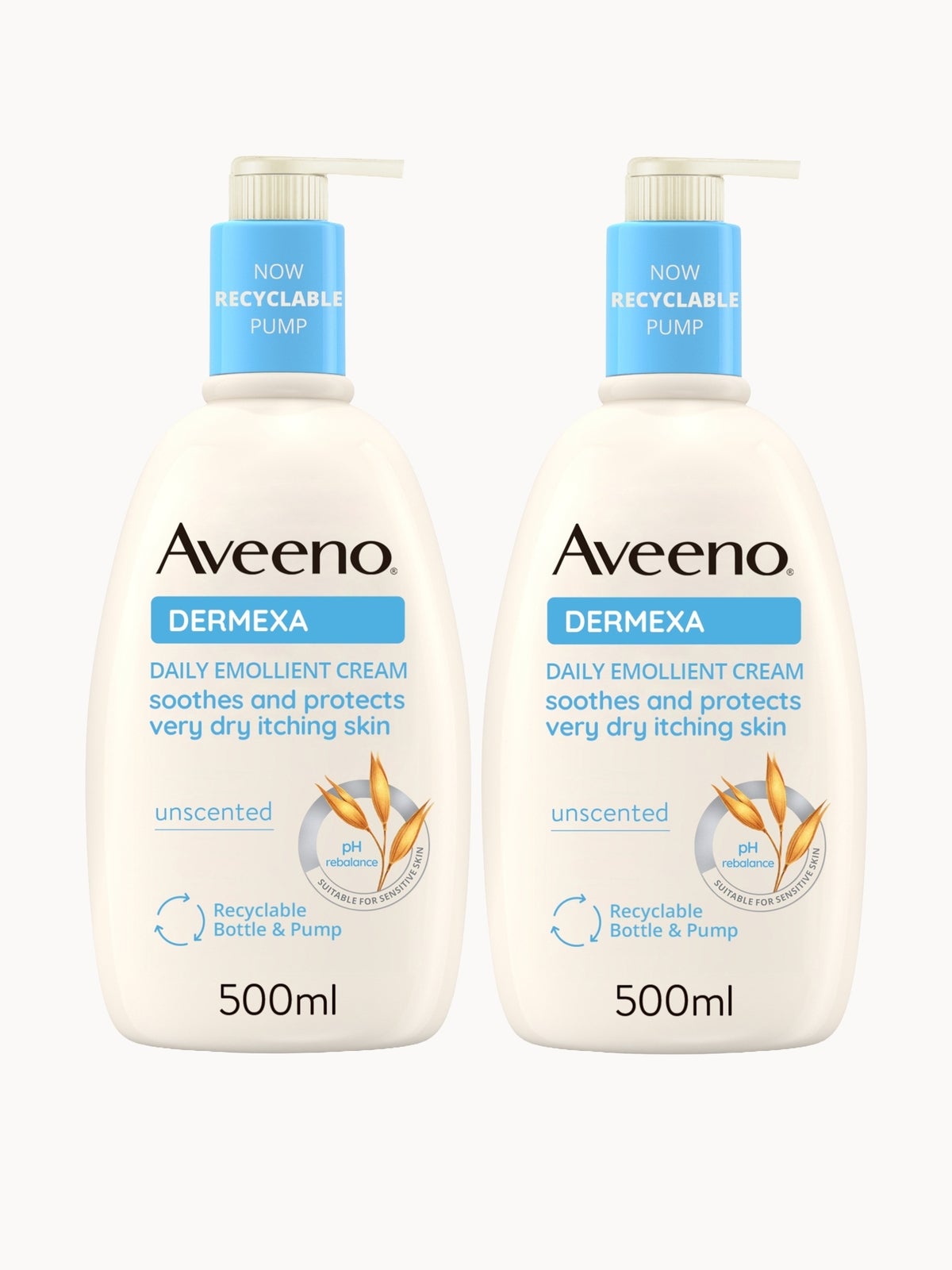 Aveeno Dermexa Cream Duo for Very Dry Itchy Skin 1L Mega Bundle