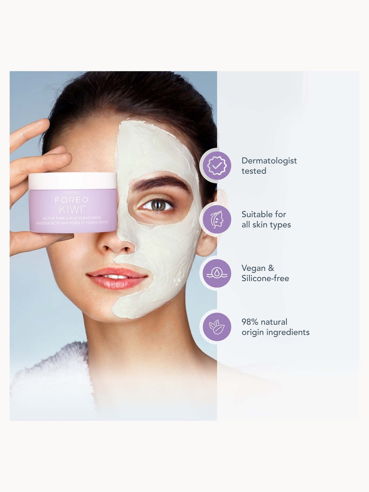 FOREO KIWI Active Pore & Blackhead Mask 100g 4
