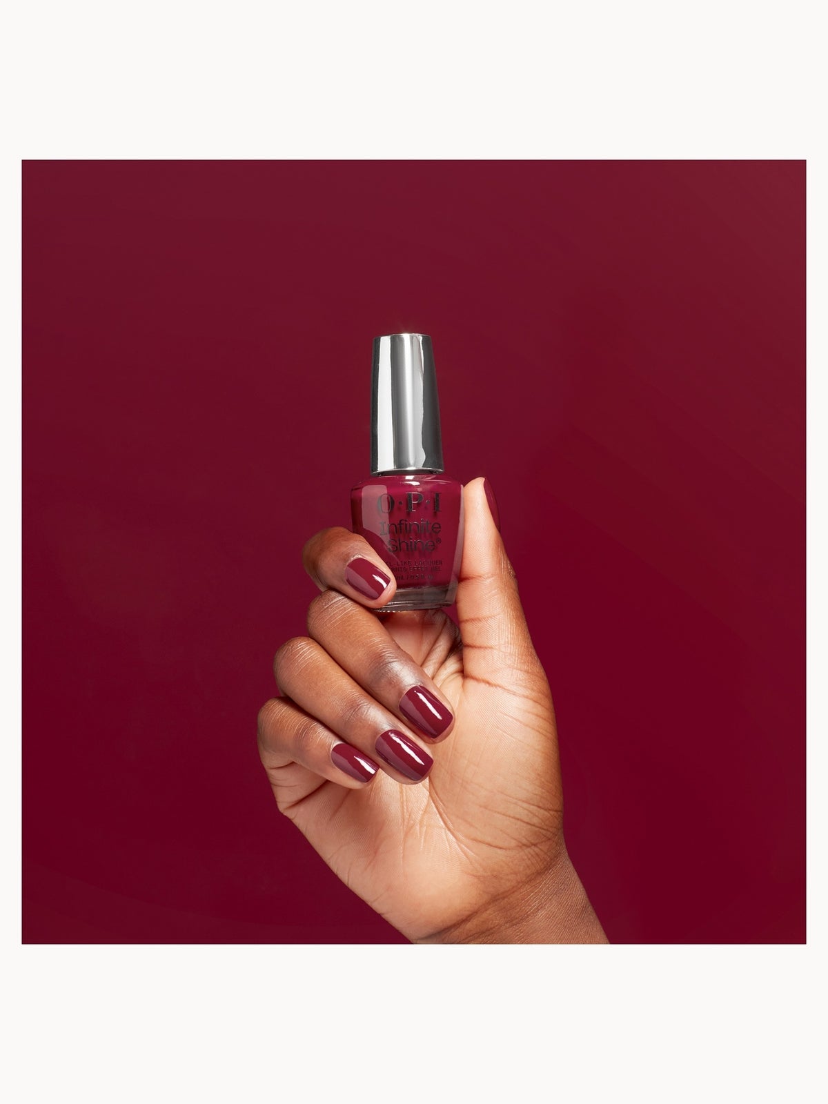 OPI Infinite Shine Long-Wear Gel-Like Dark Red Nail Polish - Malaga Wine 15ml 4