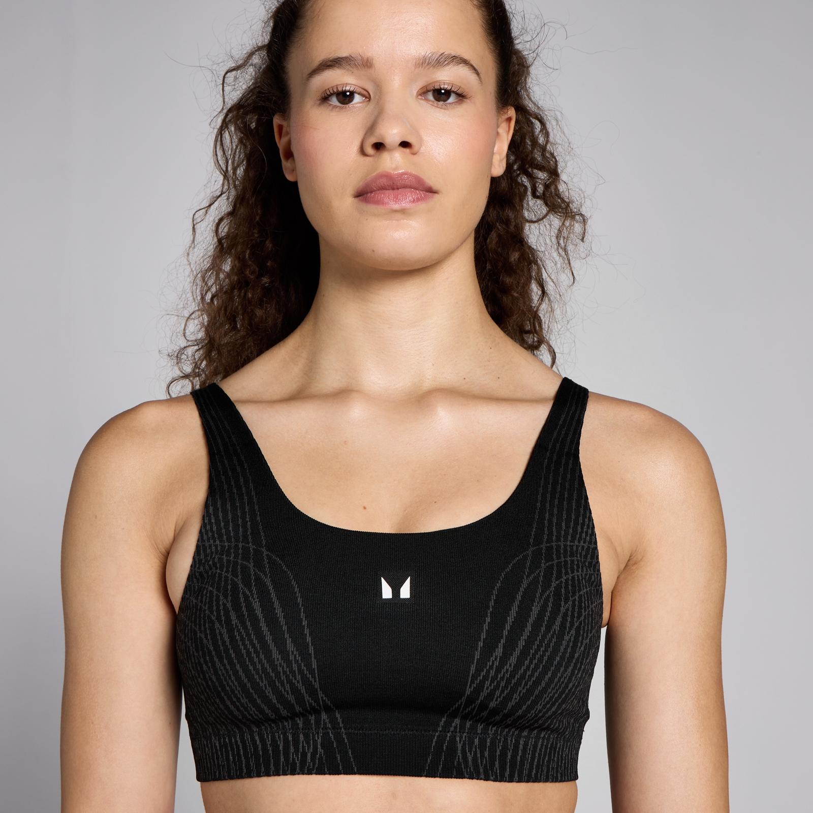 Thumbnail - MP Damen Tempo Nahtloser Linear-BH – Schwarz - XXL