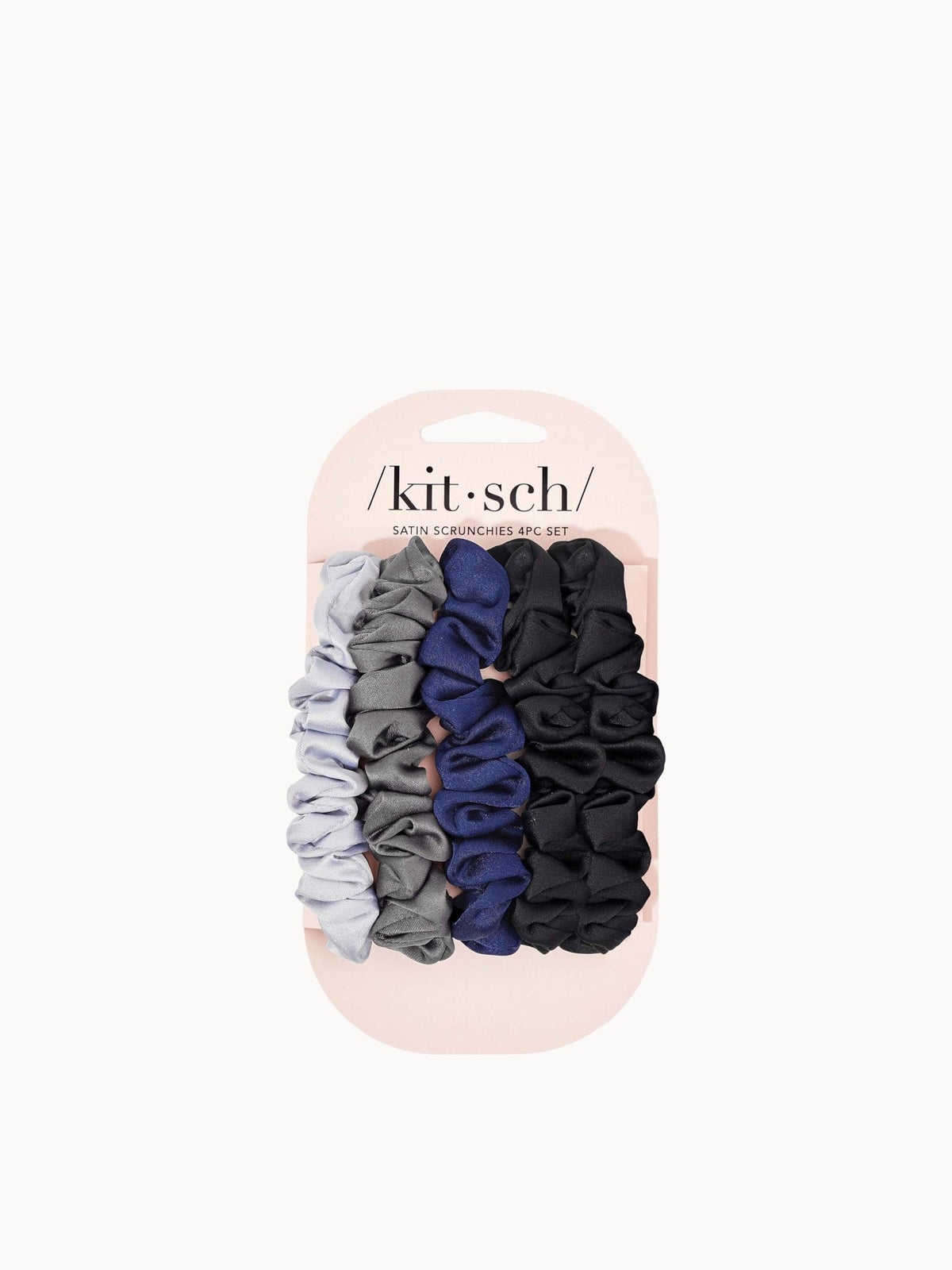 Kitsch Satin Petite Scrunchies 5 Piece Set - Midnight
