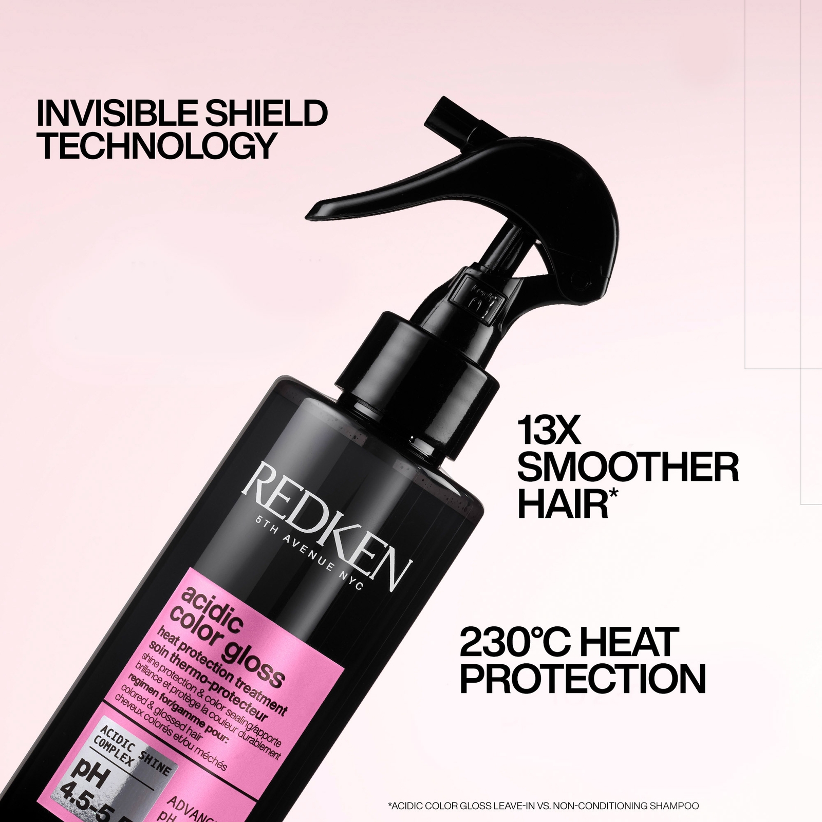 Thumbnail - Redken Acidic Color Gloss Shampoo 300ml, Conditioner 300ml and Heat Protection Treatment 45ml, Glass-Like Shine