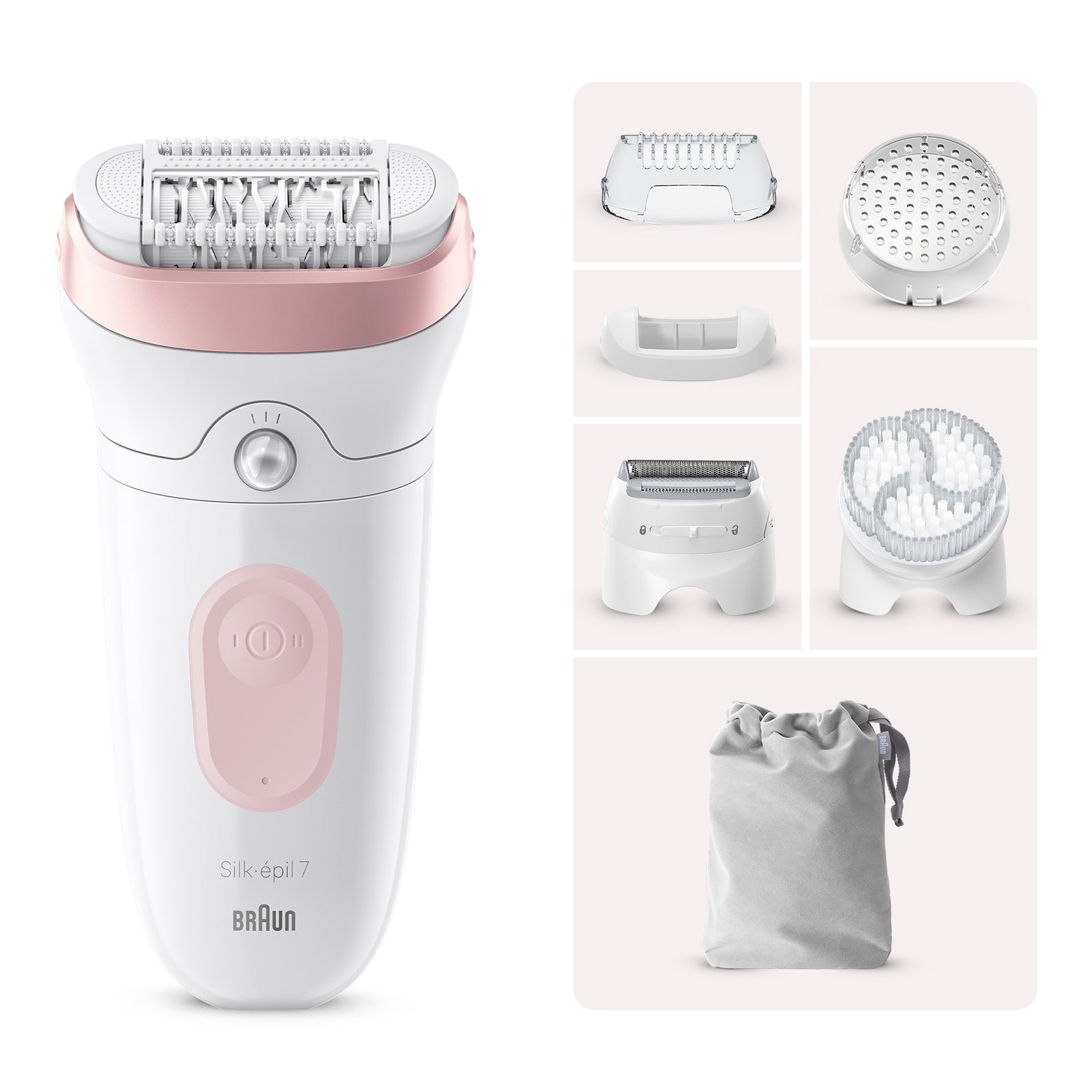 Women's Pink Braun Silk-Épil Series 7 7-060 Epilator
