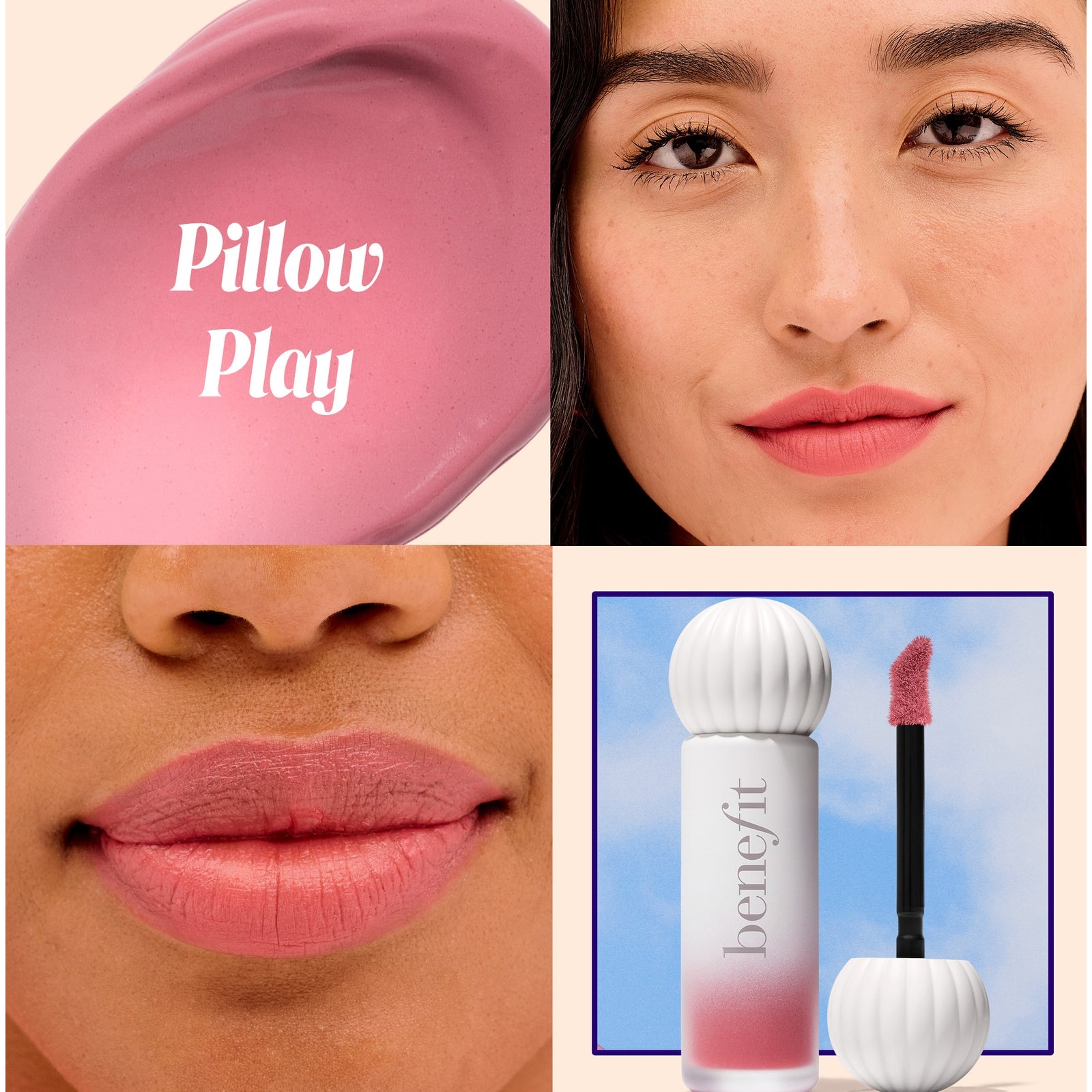 Benefit Cosmetics Plushtint Lip Tint in 20 - Red Velvet, Size: Full Size, Plushtint Lip Tint in 2 - Cream Puff, Size: Full Size, photo 16