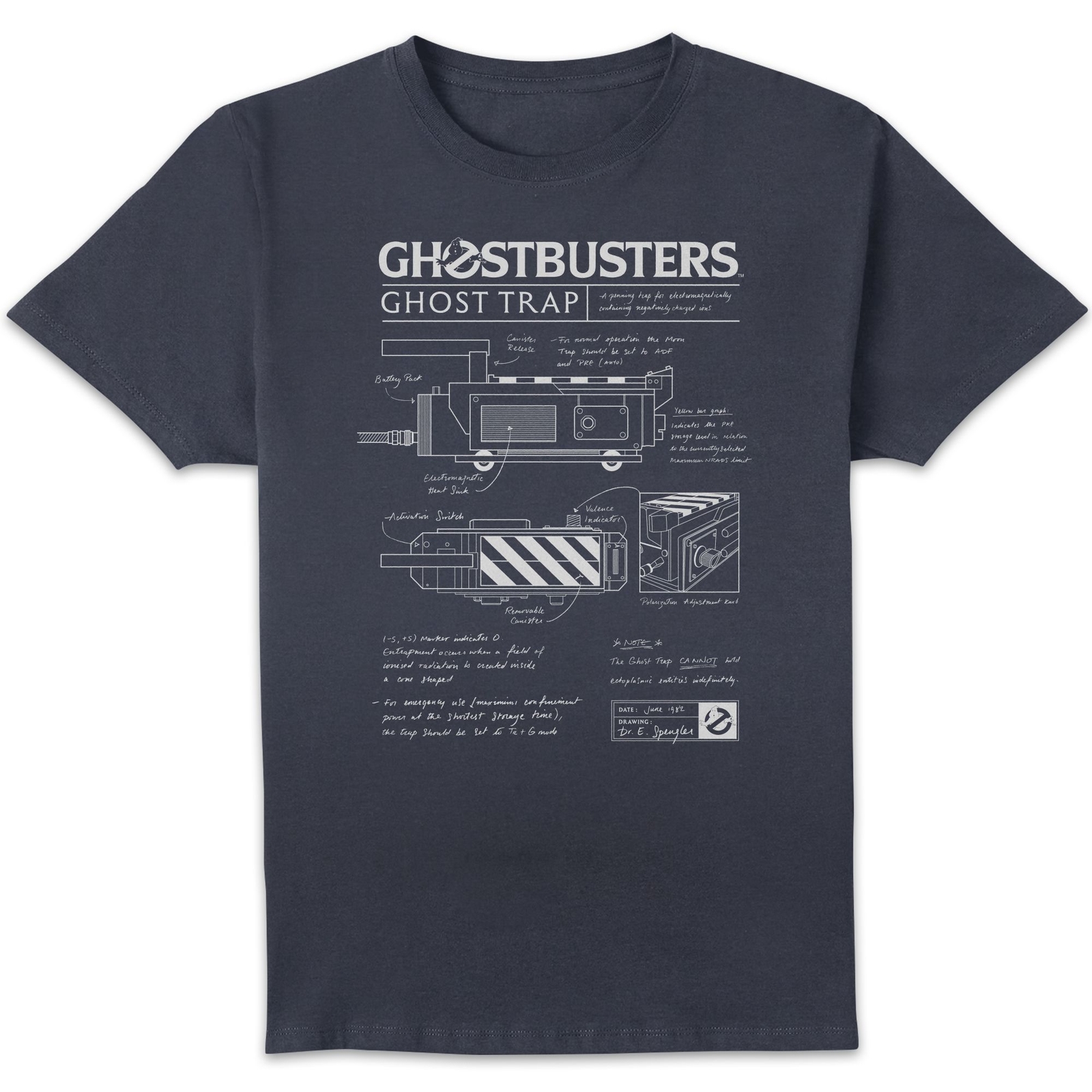 Ghostbusters Ghost Trap Schematic Men