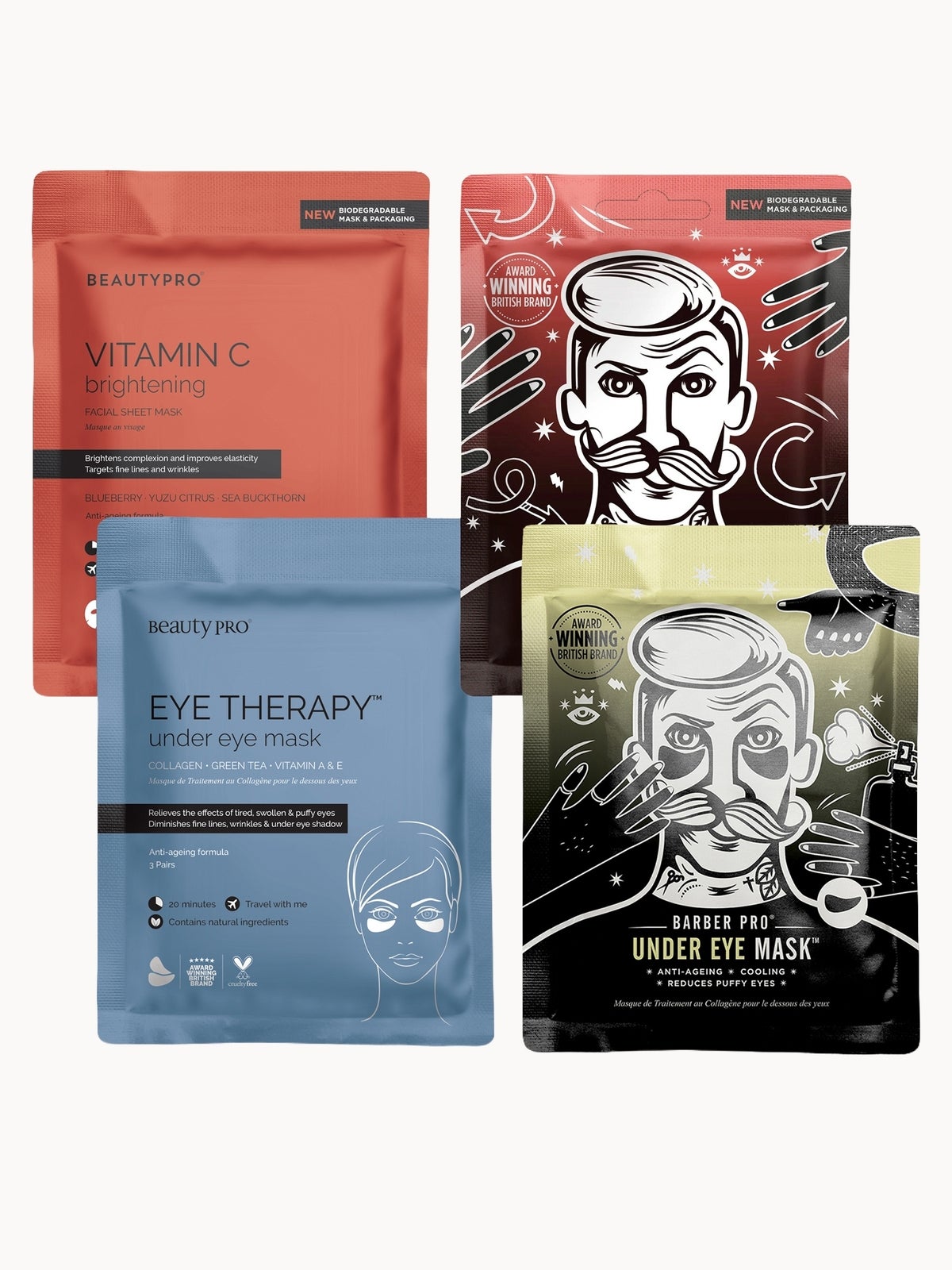 BEAUTYPRO and BARBER PRO Skincare Heroes Mask Bundle
