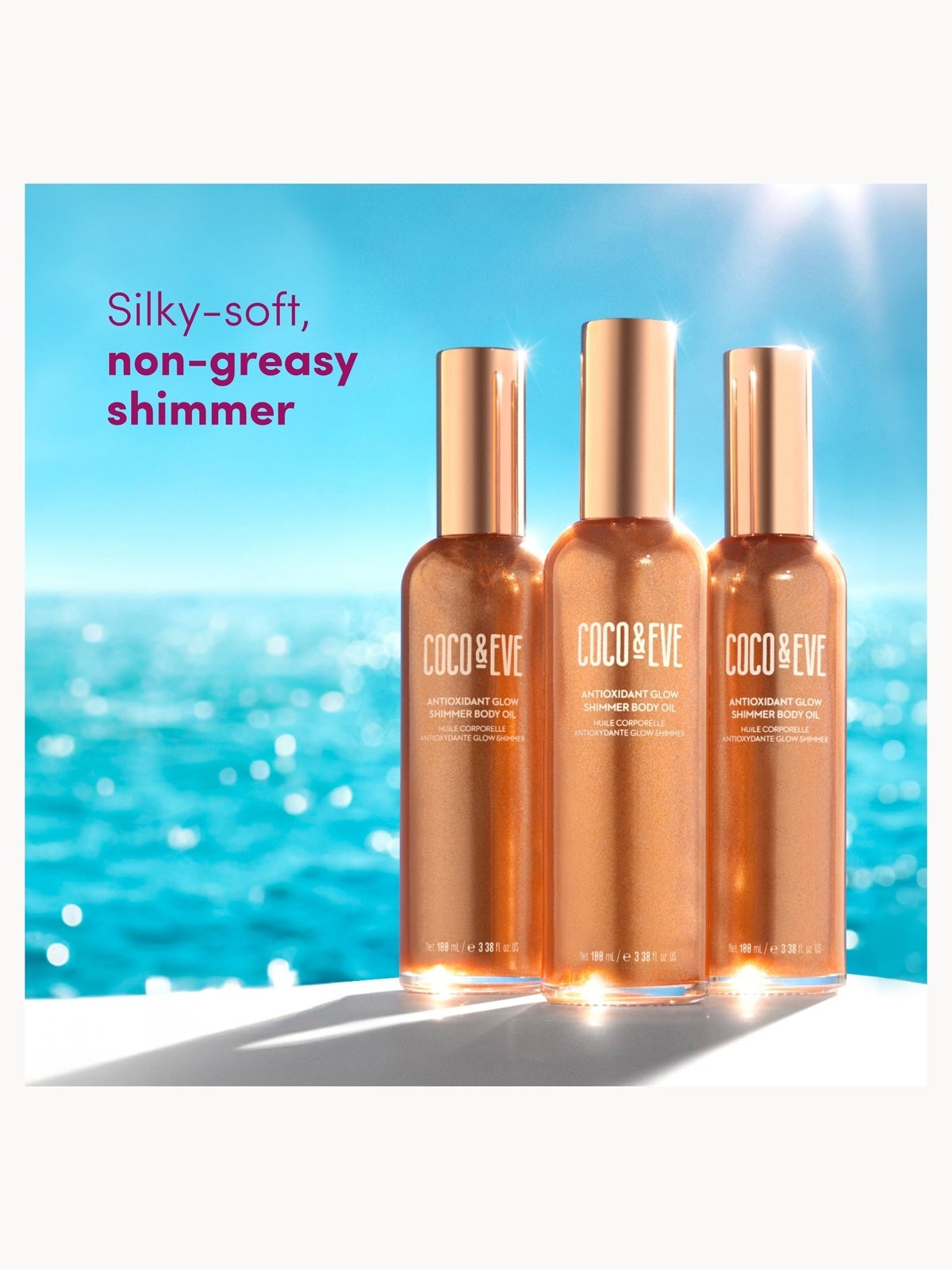 Coco & Eve Antioxidant Glow Shimmer Body Oil 100ml 4