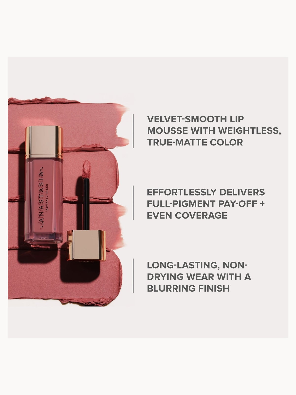 Anastasia Beverly Hills Lip Velvet Lipstick 3.5g (Various Shades) - Rosy Mauve 4