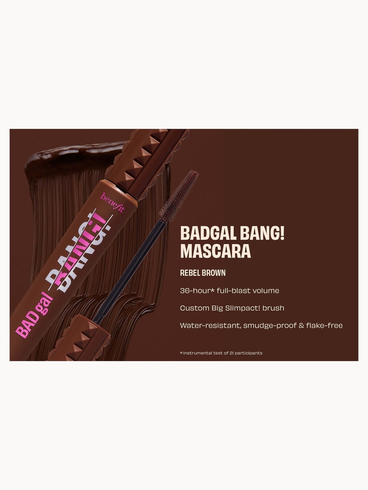 benefit Limited Edition BADgal BANG! Volumising Mascara - Rebel Brown 8.5g, photo 2
