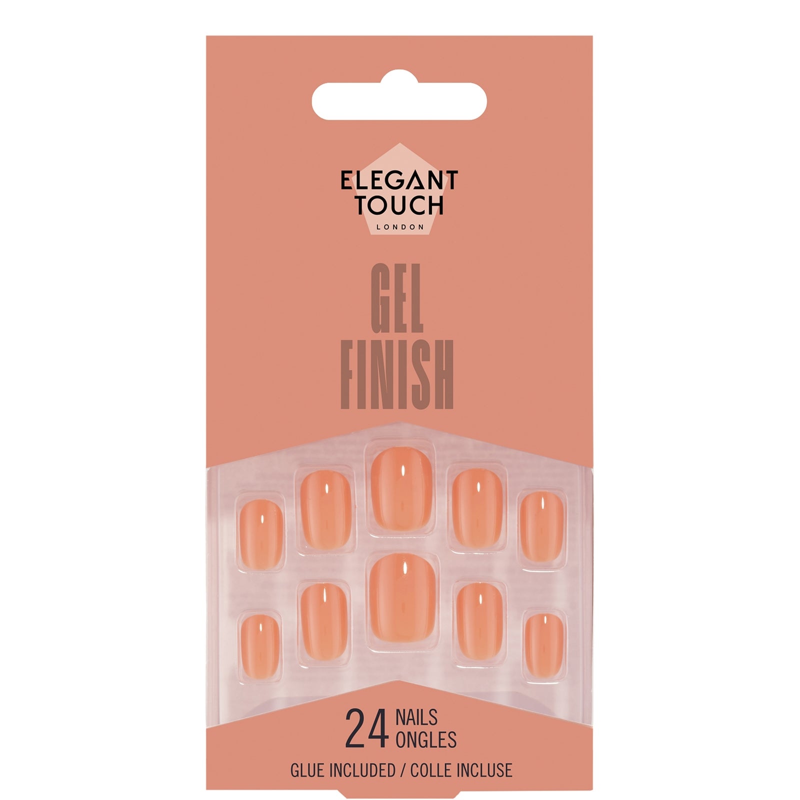 Elegant Touch False Nails Gel Finish - Apricot Crush