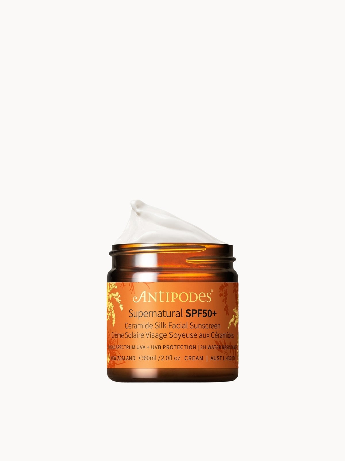 Antipodes Supernatural SPF50+ Ceramide Silk Facial Sunscreen 60ml
