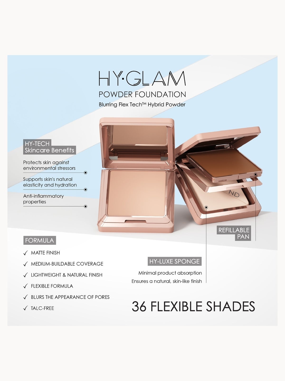 Natasha Denona HY-GLAM Powder Foundation 12.5g (Various Shades) - RN9 4