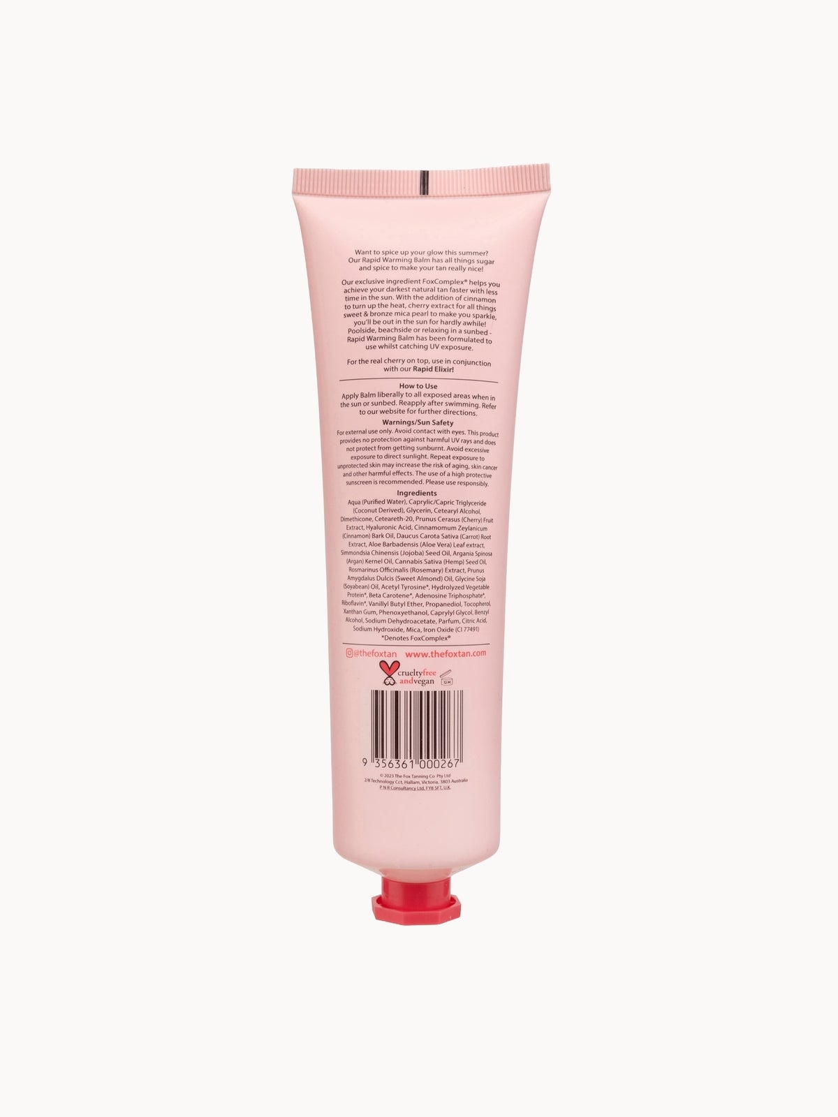 The Fox Tan Cherry Blush Rapid Warming Balm 150ml 2