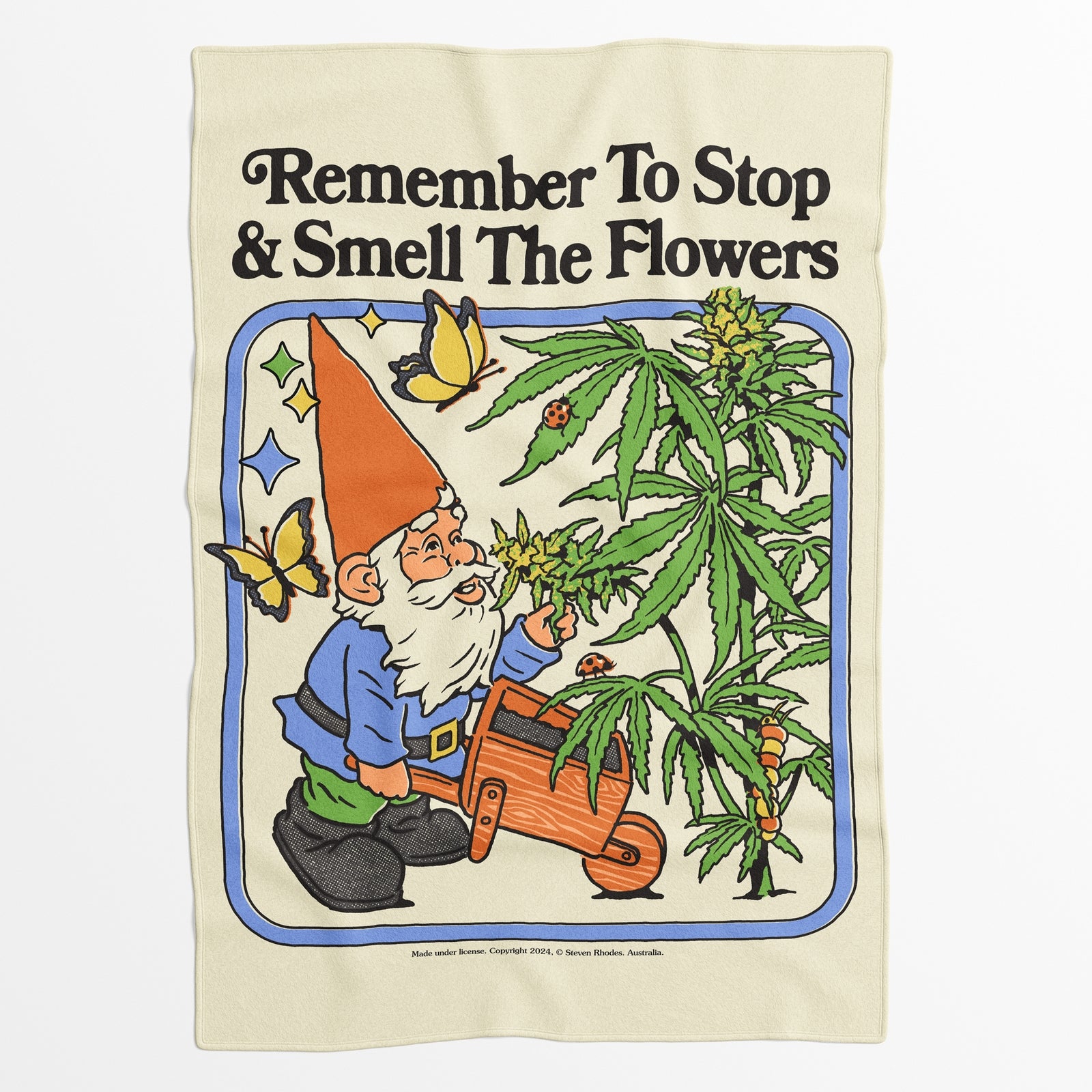 Steven Rhodes Stop And Smell The Flowers Fleece Blanket - L