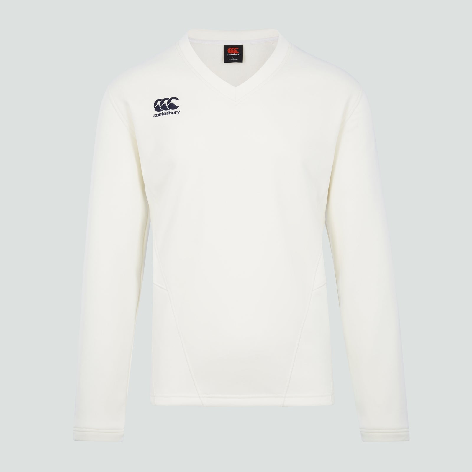 Junior Unisex Classic Long Sleeve Cricket Jumper White