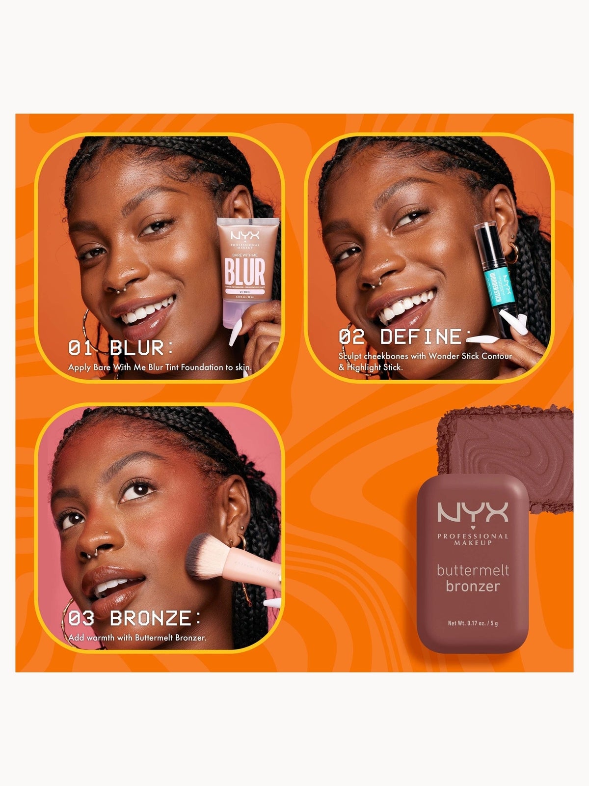 NYX Professional Makeup Buttermelt Powder Bronzer 12H Wear Fade & Transfer Resistant (Various Shades) - Butta Biscuit 3