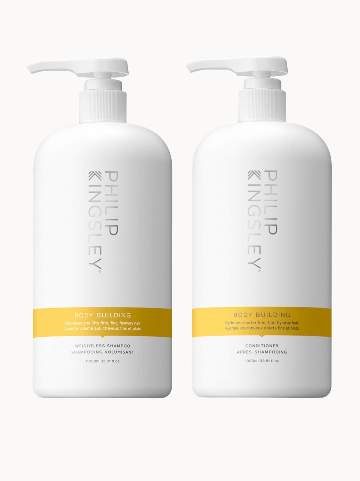 Philip Kingsley Body Building Shampoo 1000ml and Body Building Conditioner 1000ml