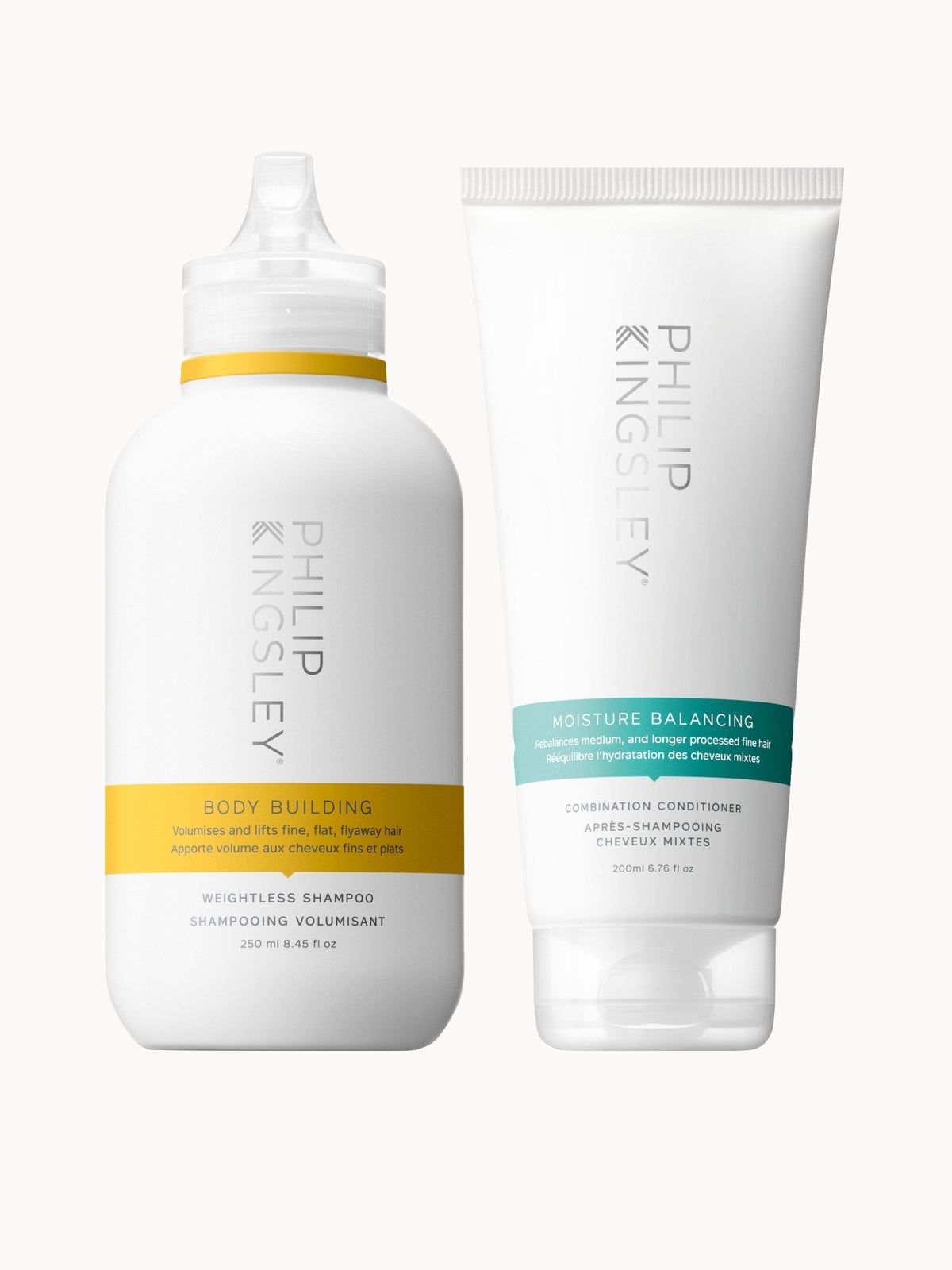 Philip Kingsley Body Building Shampoo 250ml and Moisture Balancing Conditioner 200ml Duo
