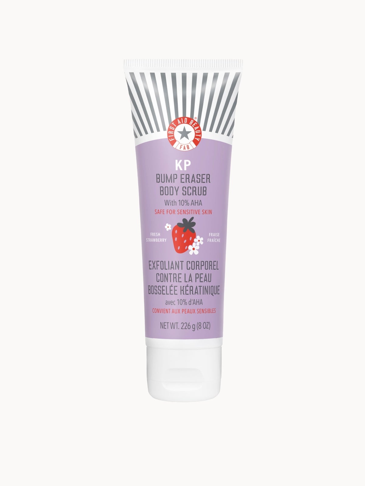 First Aid Beauty KP Bump Eraser Fresh Strawberry Body Scrub with 10% AHA 226g