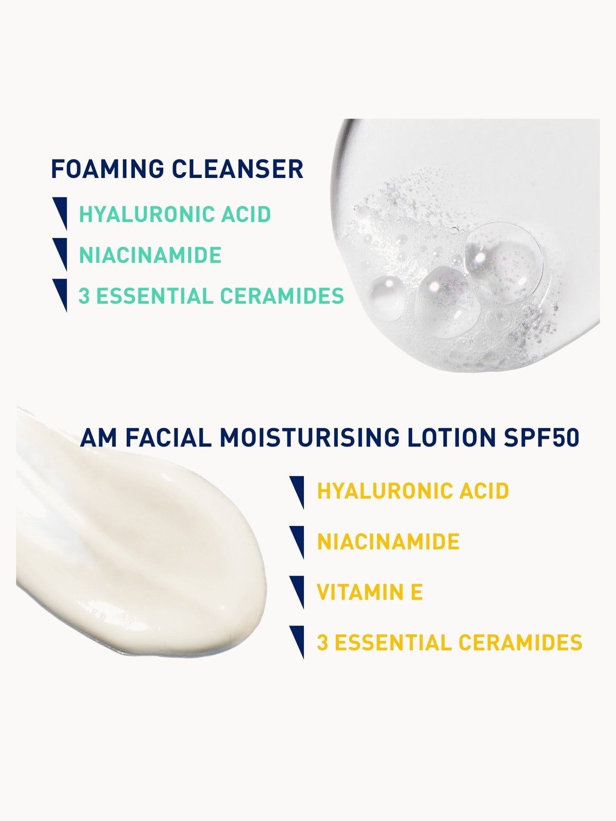 CeraVe Morning Cleanse and Protect Duo for Oily Skin, Cleanser with Niacinamide and Moisturiser with SPF 50 and Hyaluronic Acid 2