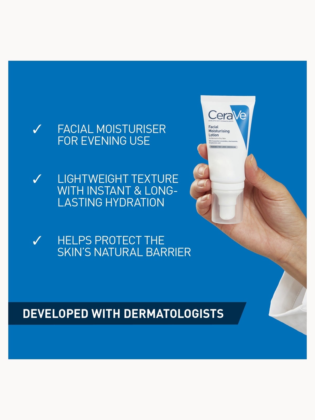 CeraVe Evening Moisturising Routine for Dry Skin, Face and Body Moisturiser with Hyaluronic Acid 4