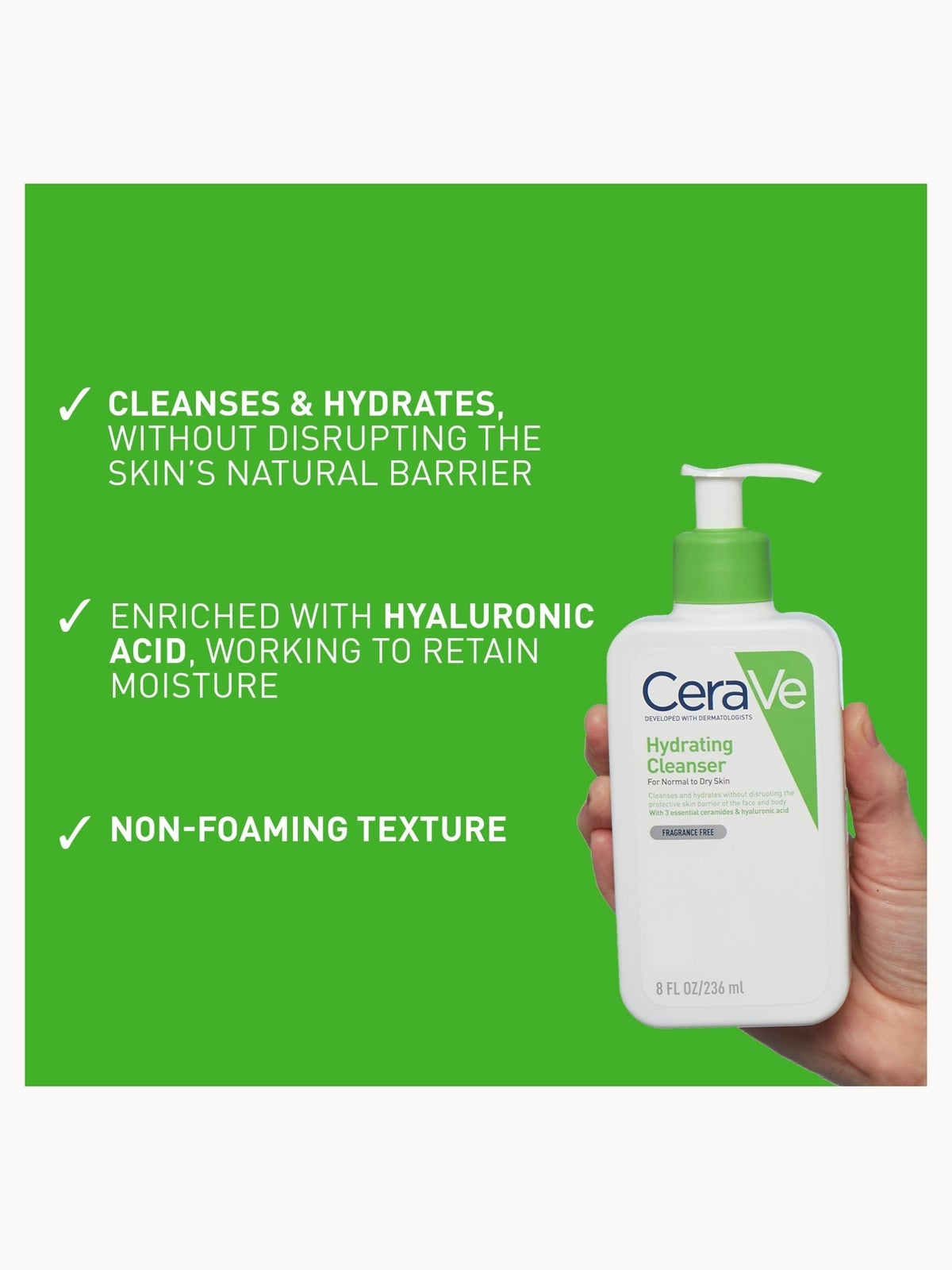 CeraVe Cleanse and Protect Face Routine for Dry Skin, Hydrating Cleanser and Facial Moisturiser with SPF 50 3