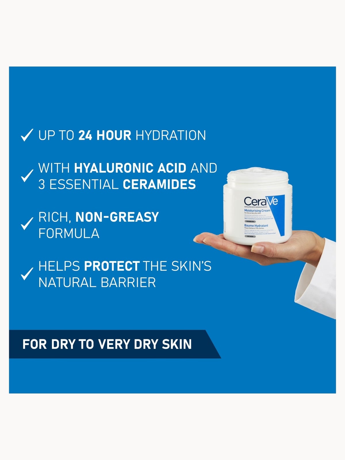 CeraVe Evening Moisturising Routine for Dry Skin, Body and Face Moisturiser with Hyaluronic Acid 3