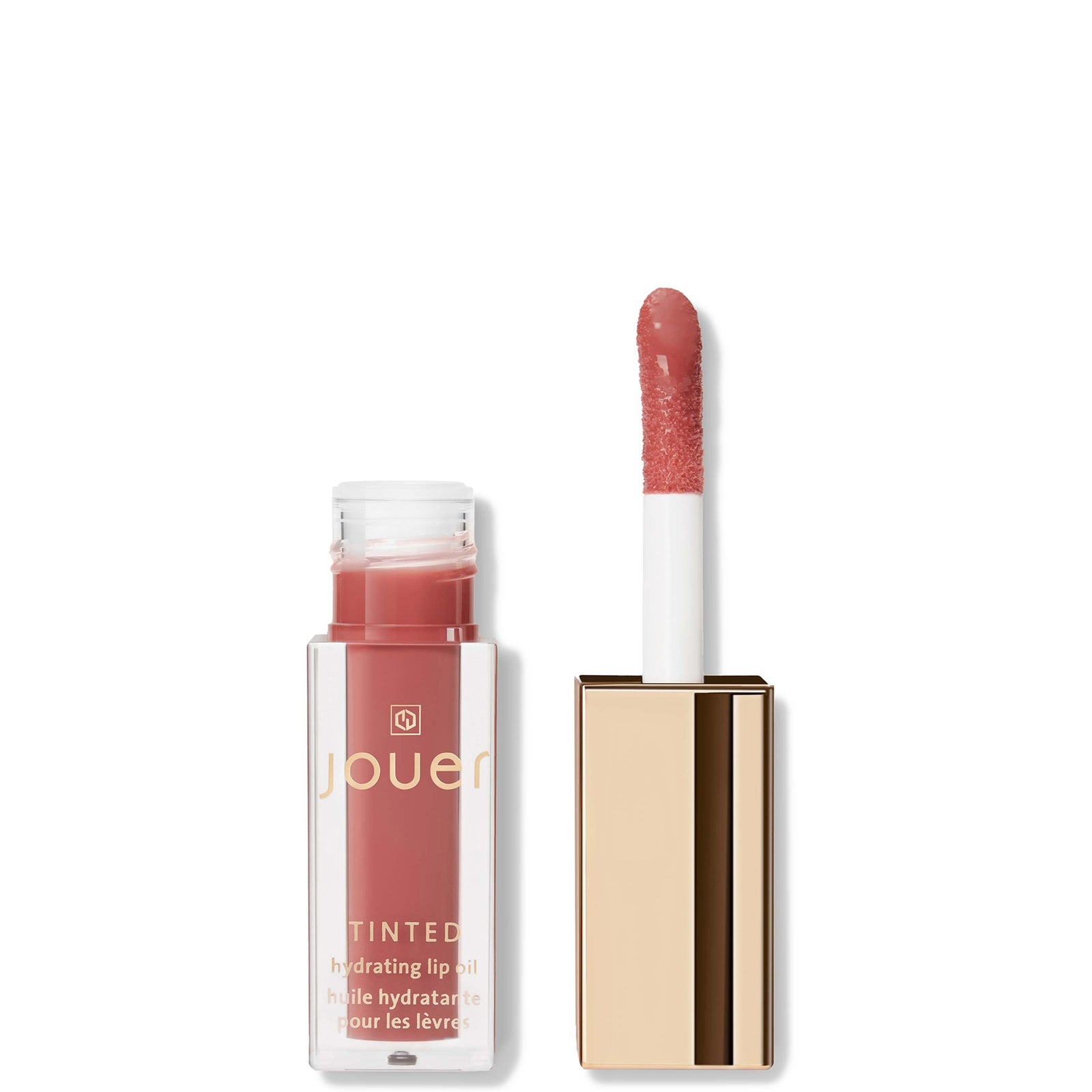 Jouer Cosmetics Tinted Hydrating Lip Oil 4.25ml (Various Shades) - BARE ROSE - Sheer Rosy Pink Nude