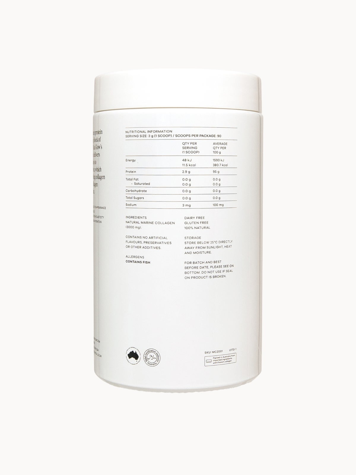 Vida Glow Natural Marine Collagen Powder 270g (3 Month Supply, Worth £117) 2