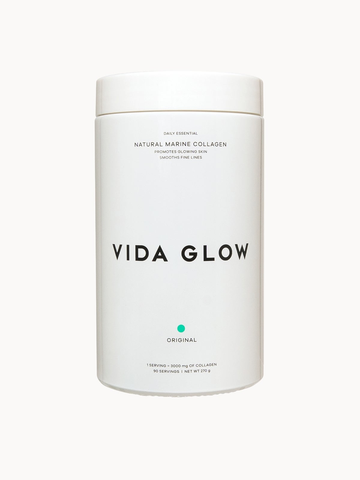 Vida Glow Natural Marine Collagen Powder 270g (3 Month Supply, Worth £117)