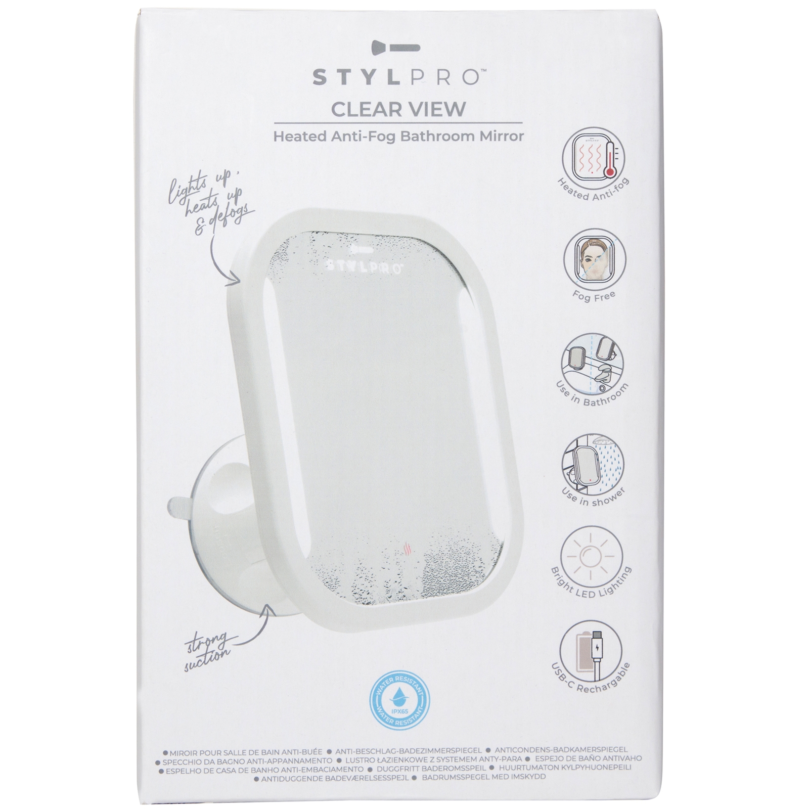 Stylpro Heated Anti-Fog Bathroom Mirror Lustro łAzienkowe Odporne Na Zaparowywanie-image