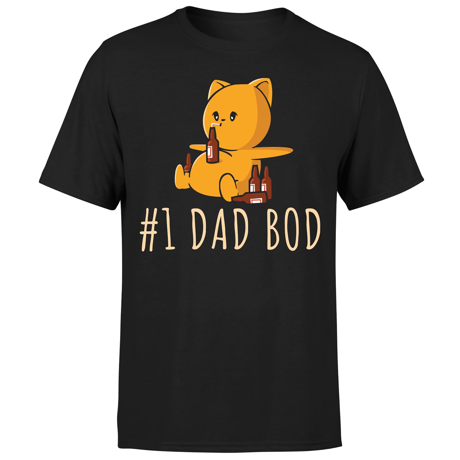 Threadless x IWOOT Number 1 Dad Bod Men's T-Shirt - Black - L