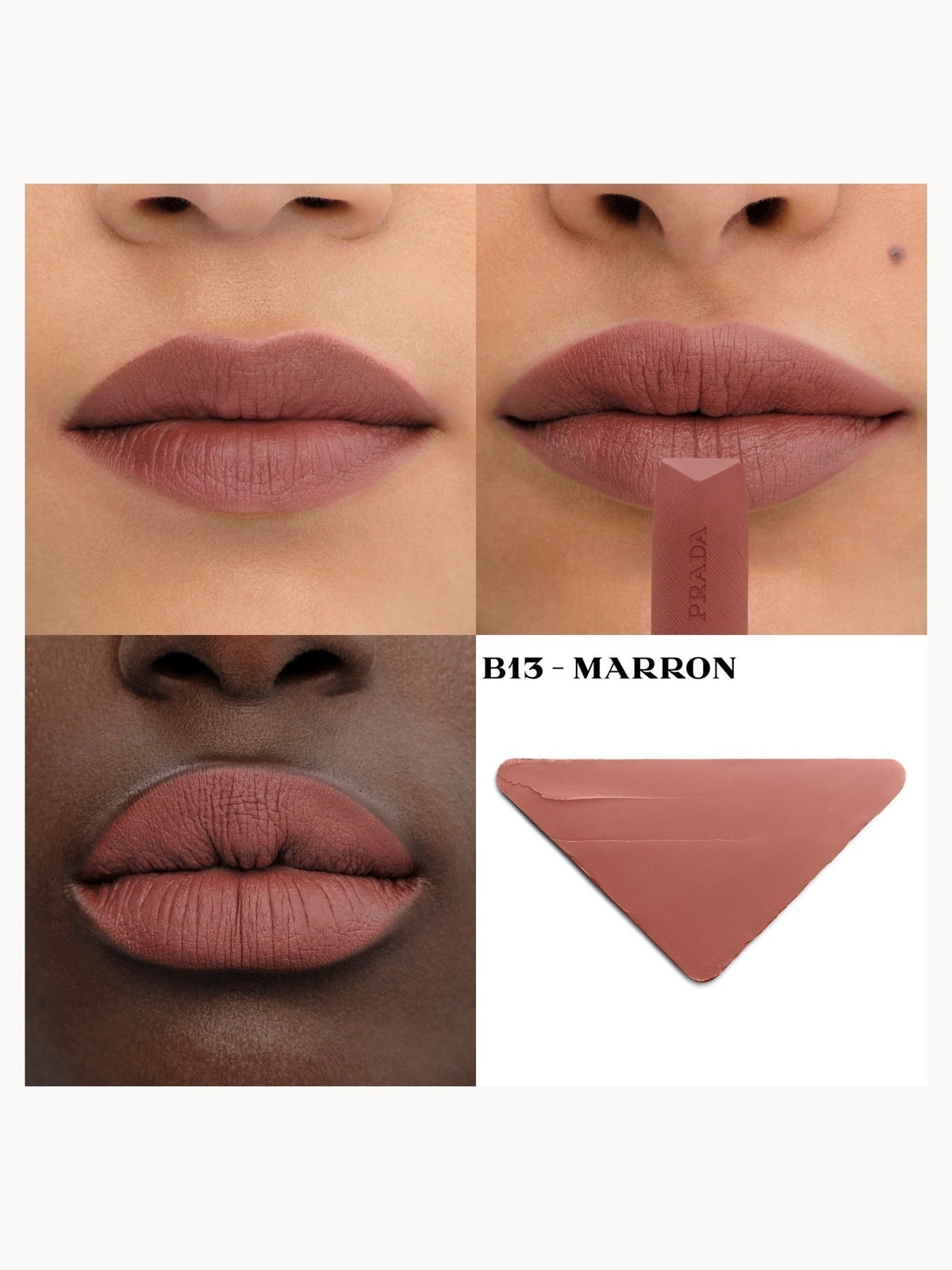 Prada Hyper Matte Rouge Lipstick 3.8g (Various Shades) - B13 - Marron 3