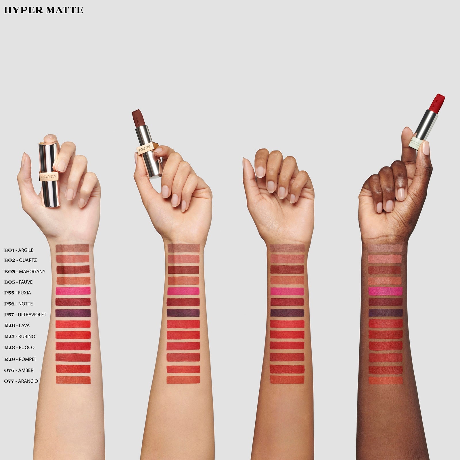 Prada Hyper Matte Nude Lipstick Refill 3.8g (Various Shades) - B13 - Marron 4