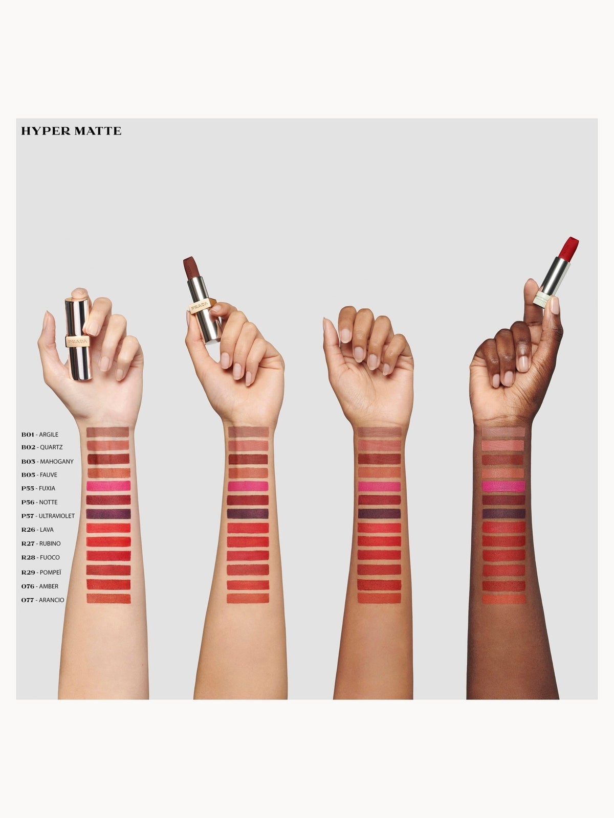 Prada Hyper Matte Nude Lipstick Refill 3.8g (Various Shades) - B13 - Marron 4