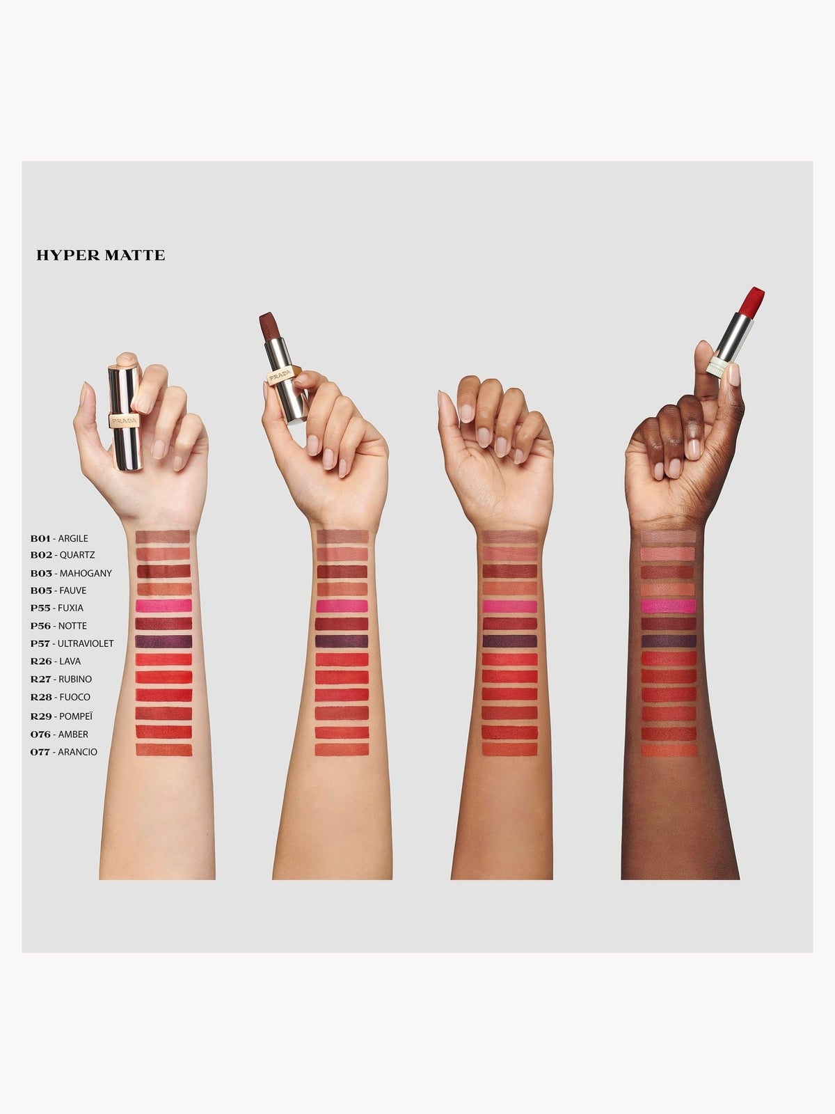 Prada Hyper Matte Rouge Lipstick 3.8g (Various Shades) - B01 - Argile 4