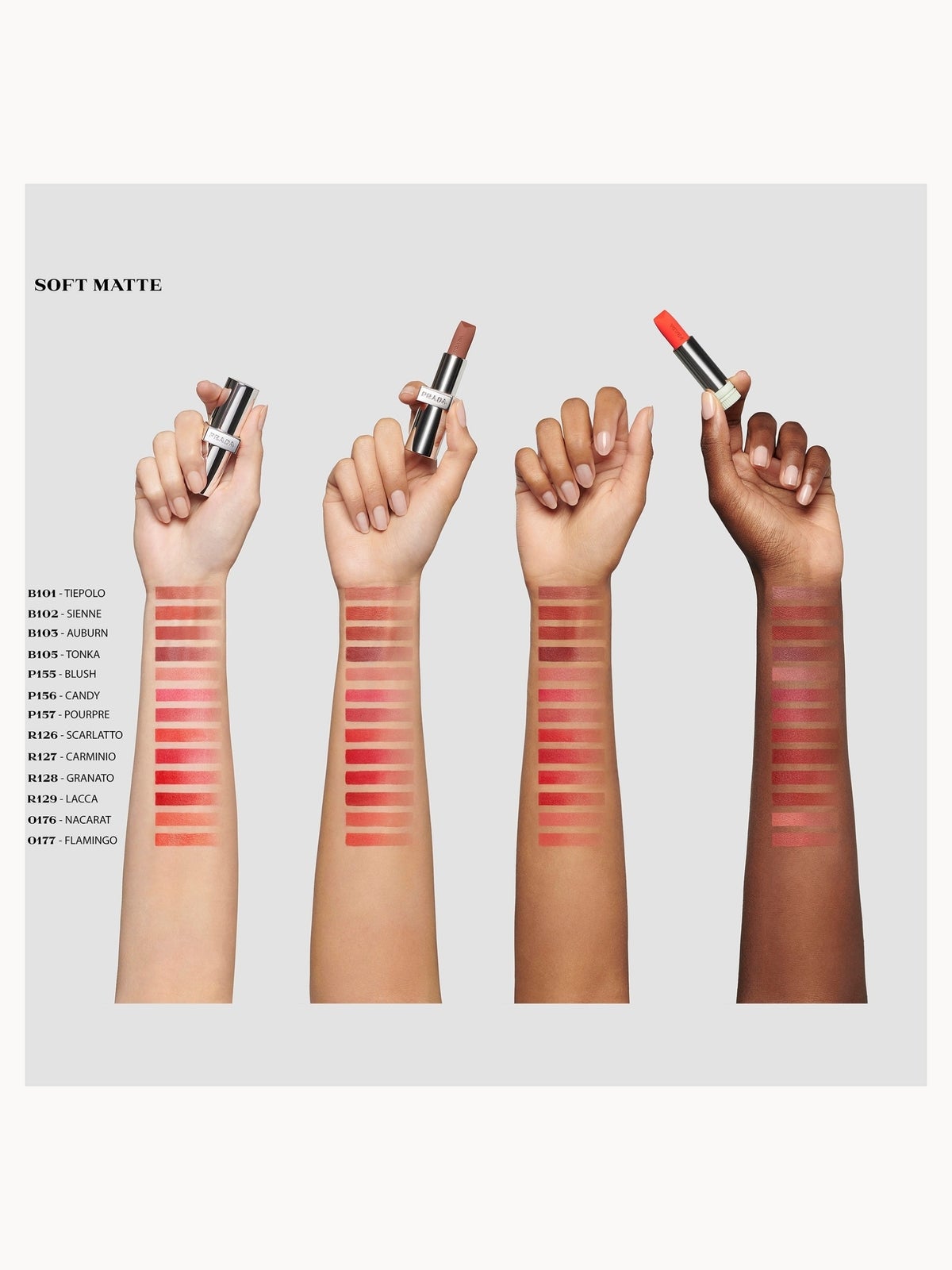 Prada Soft Matte Rouge Lipstick 3.8g (Various Shades) - P156 - Candy 4