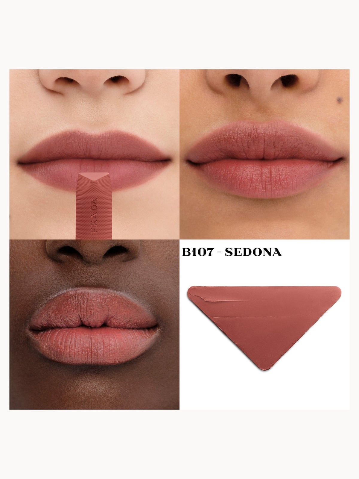 Prada Soft Matte Rouge Lipstick 3.8g (Various Shades) - B107 - Sedona 3
